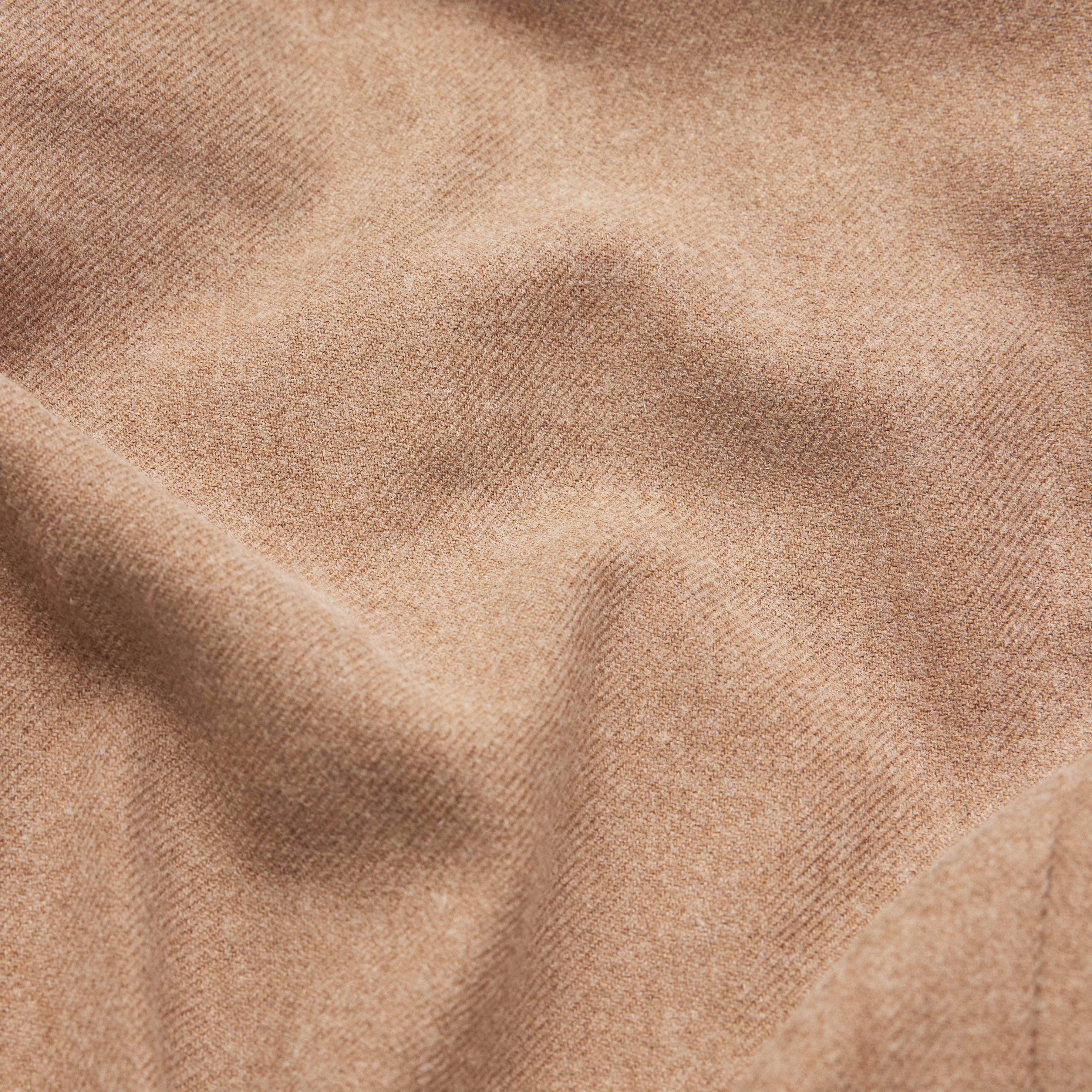 CHASY - Casual Hose mit Bundfalte in softem Woll-Flanell - Herren - braun - Materialbild (B2C)