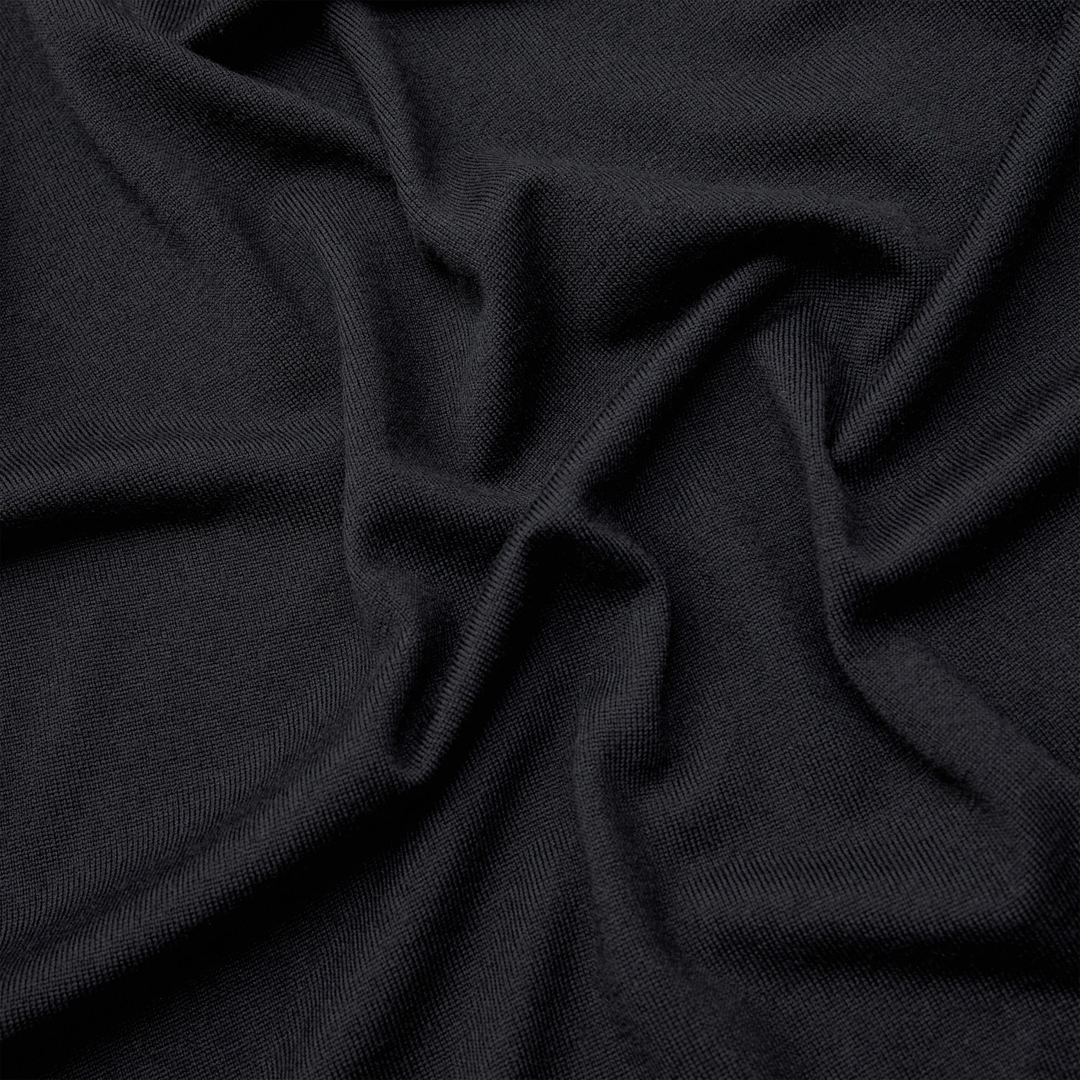 ANTONIO - Strickjacke in 100% Merinowolle - Herren - schwarz - Materialbild (B2C)