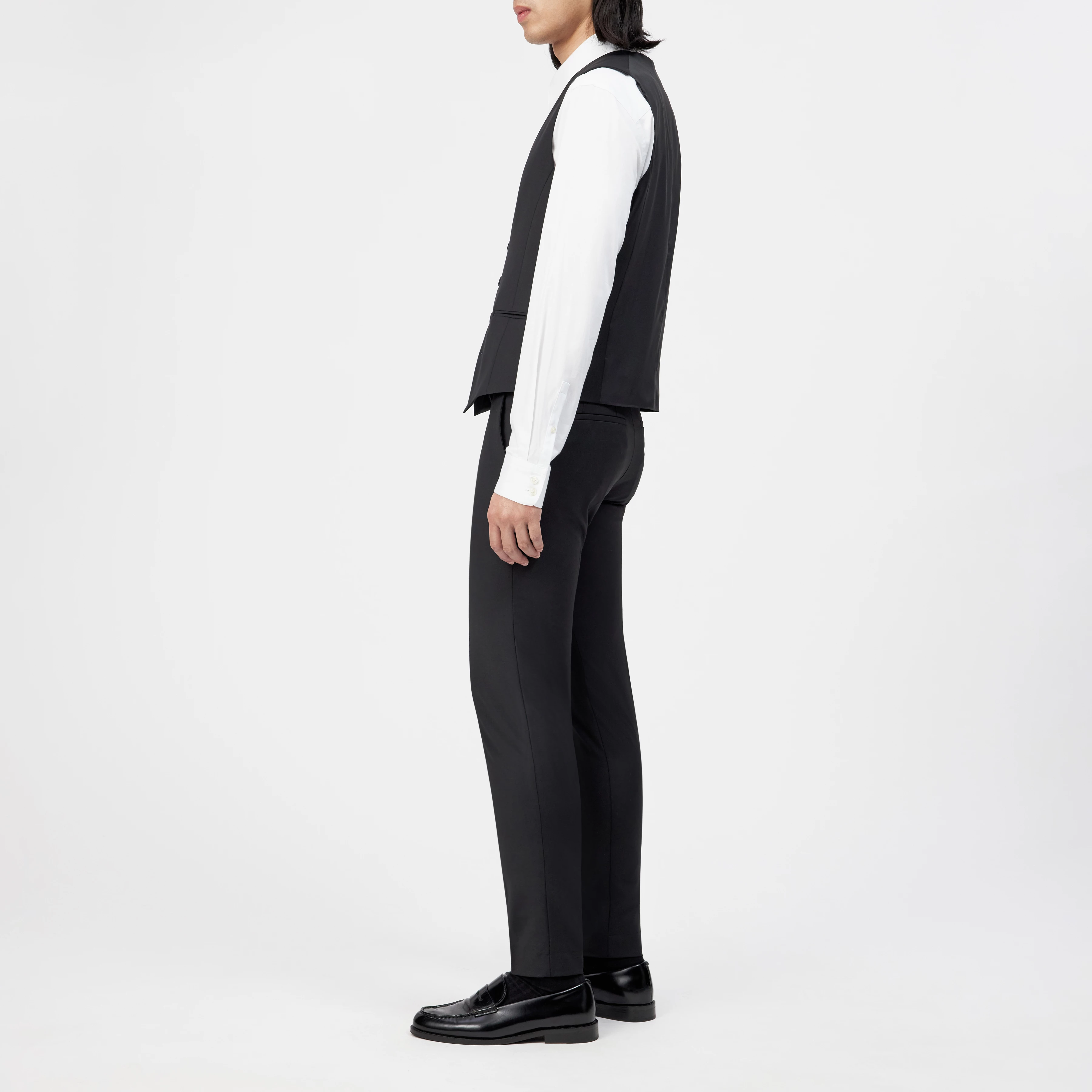 MALMO_SK - Klassische Weste in Bi-Stretch - Herren - schwarz - Seitenansicht