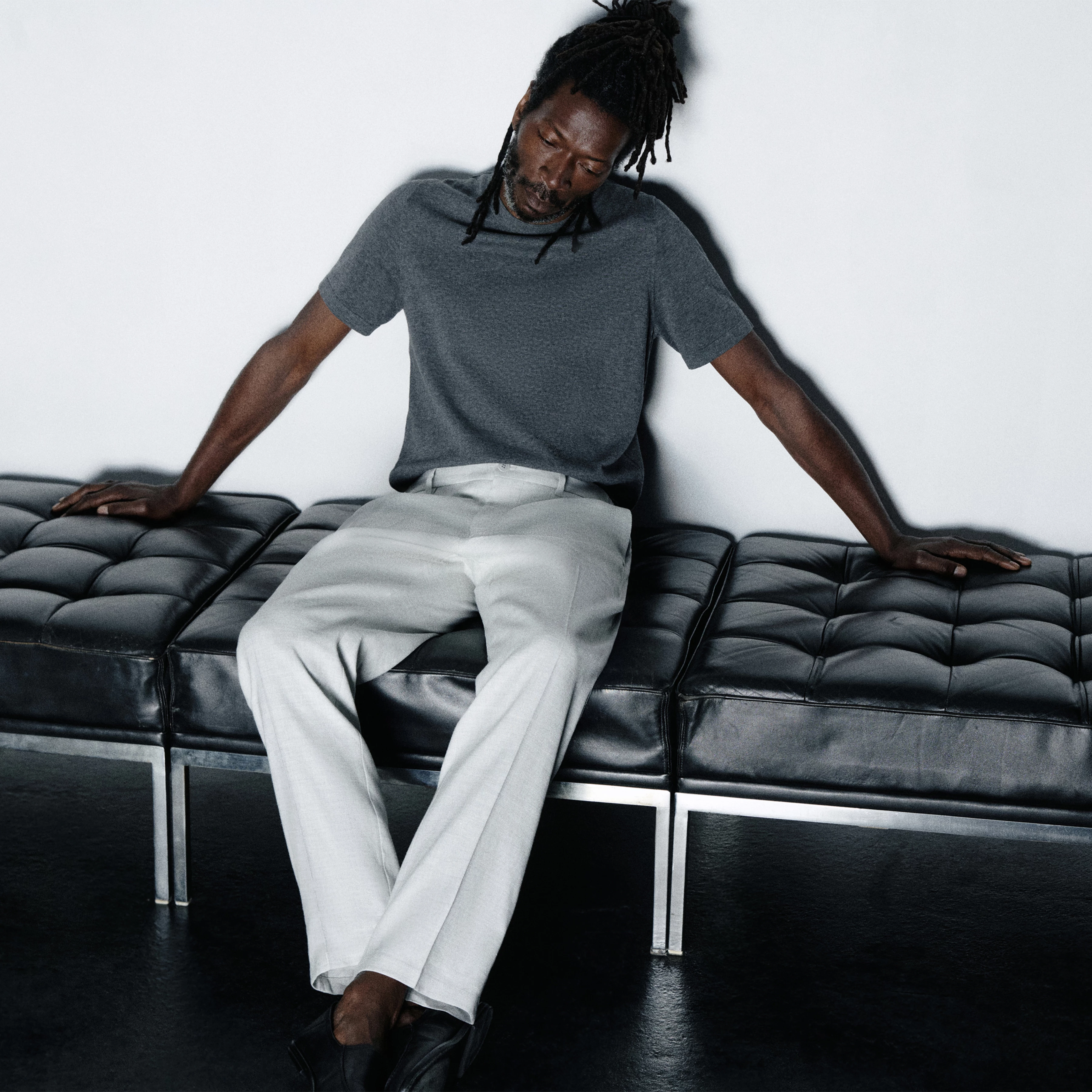 VALENTIN - T-shirt in mercerised cotton - men - grey