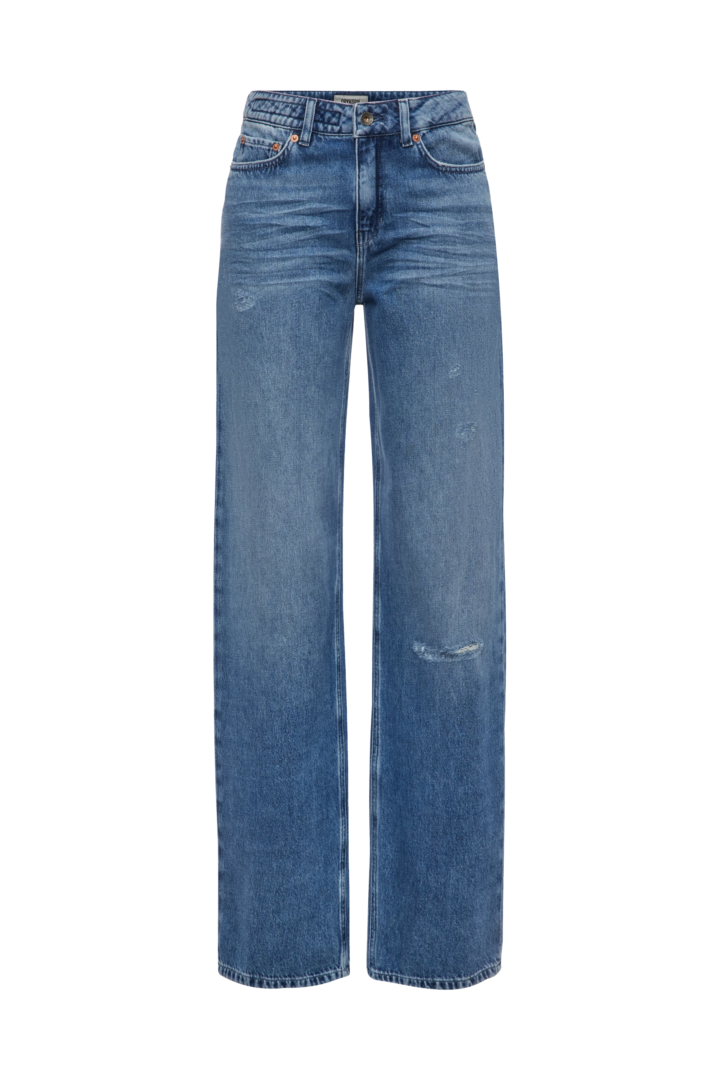 MEDLEY - Mid-Waist Jeans in Mid-Blue Denim - Damen - blau - Freisteller Frontansicht