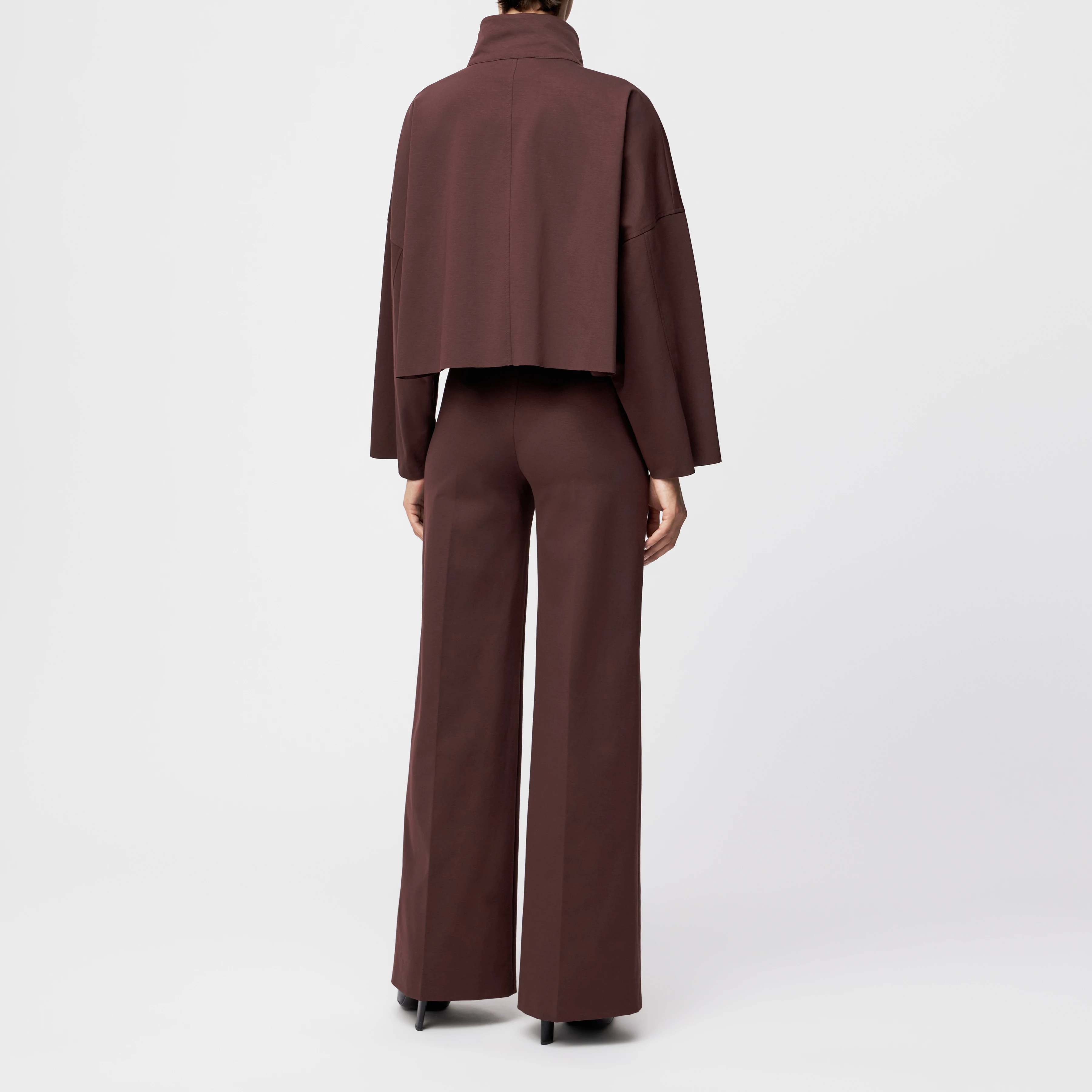 ELSTOW - Oversized jacket in Punto Milano jersey - women - red - Rückansicht