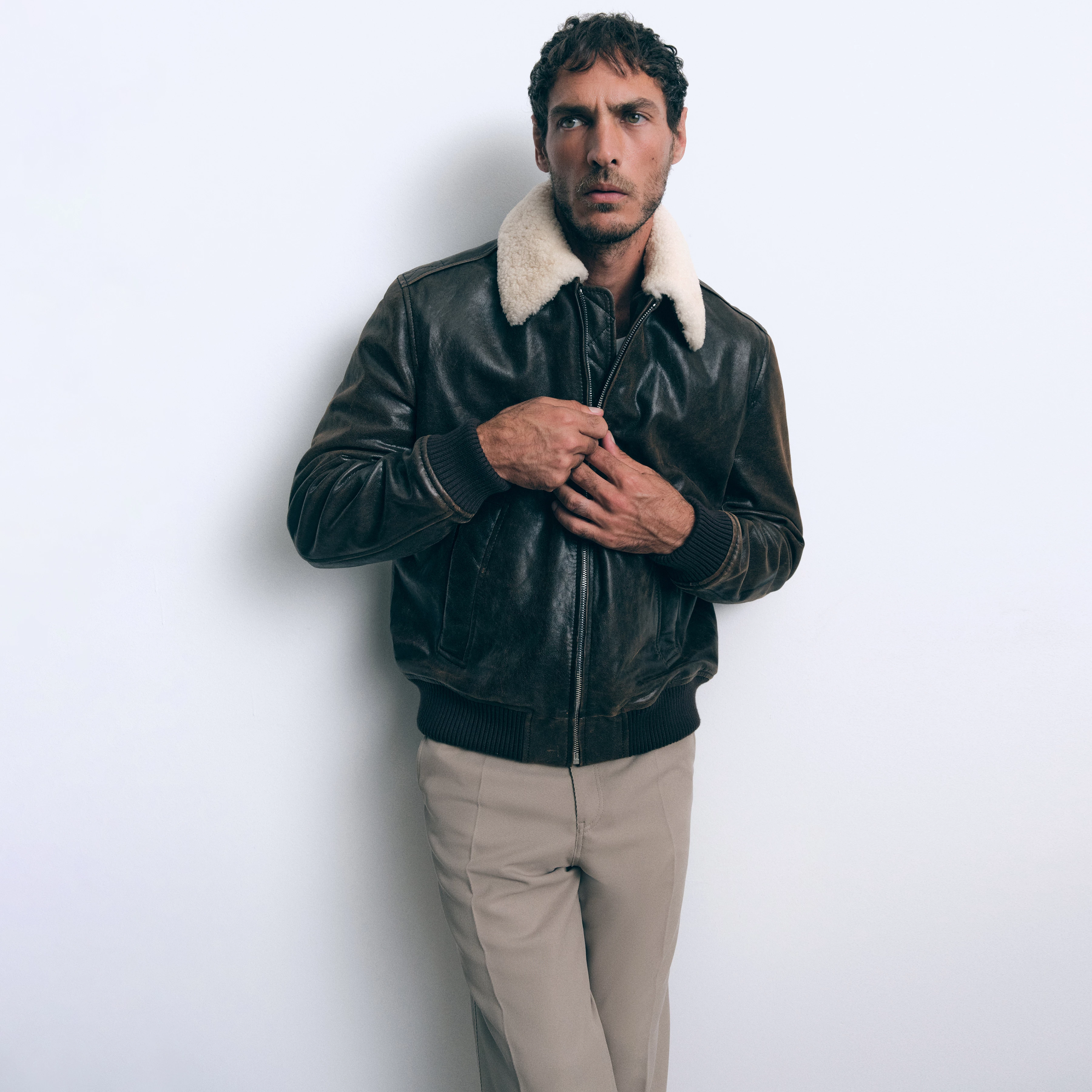 FLYGHT - Fliegerjacke in Leder - Herren - braun