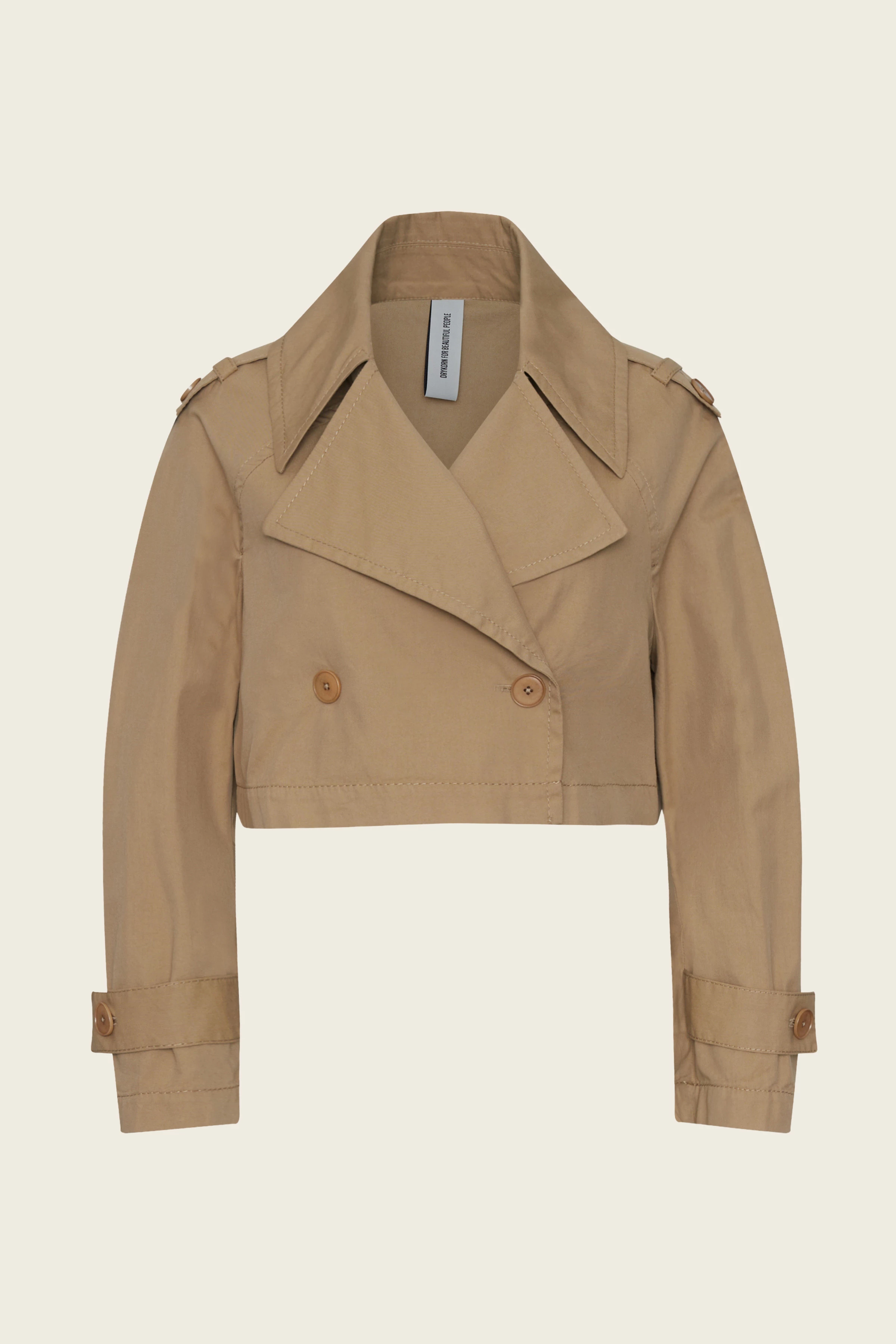 WELLMIST - mini trench with wide raglan sleeve - women - brown - Freisteller Frontansicht