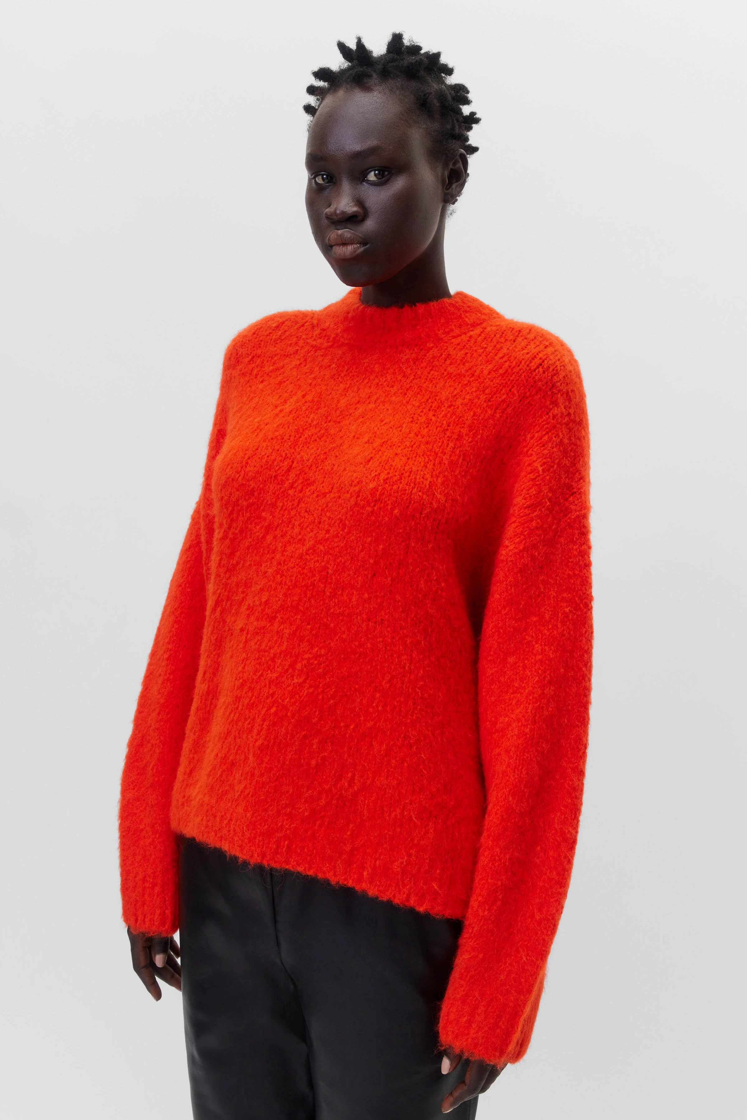 RAMEA - Sweater in alpaca blend - women - orange - Frontansicht