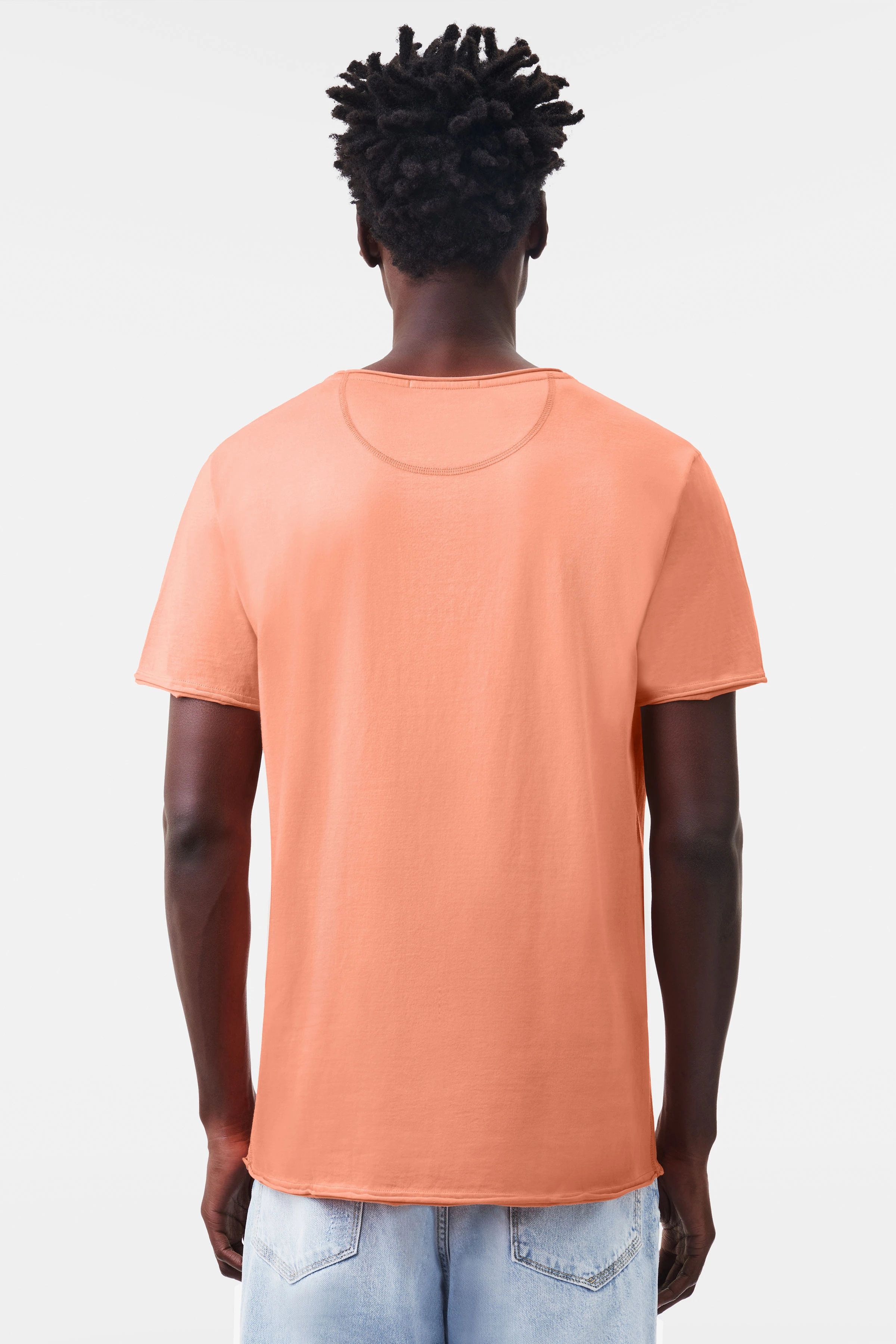 KENDRICK - Lockeres T-Shirt in reiner Baumwolle - Herren - orange - Rückansicht