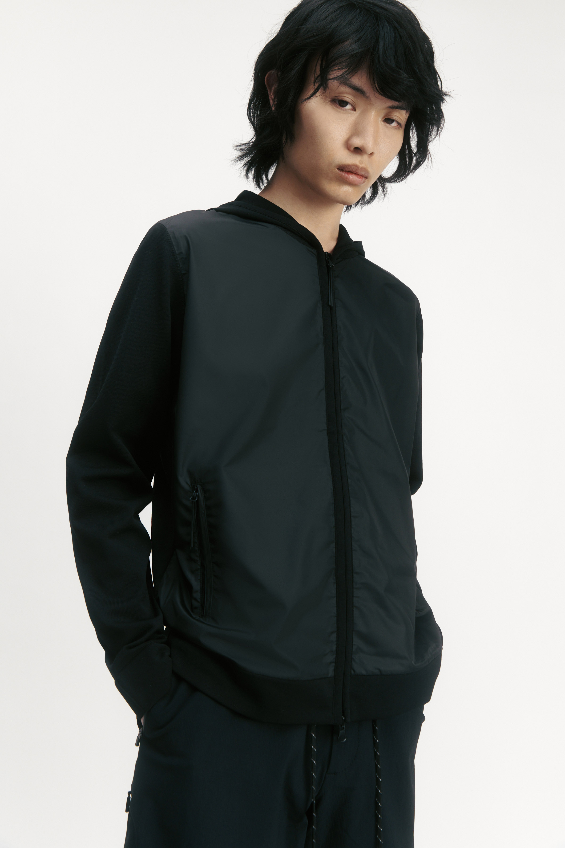 hoodie jacket with nylon