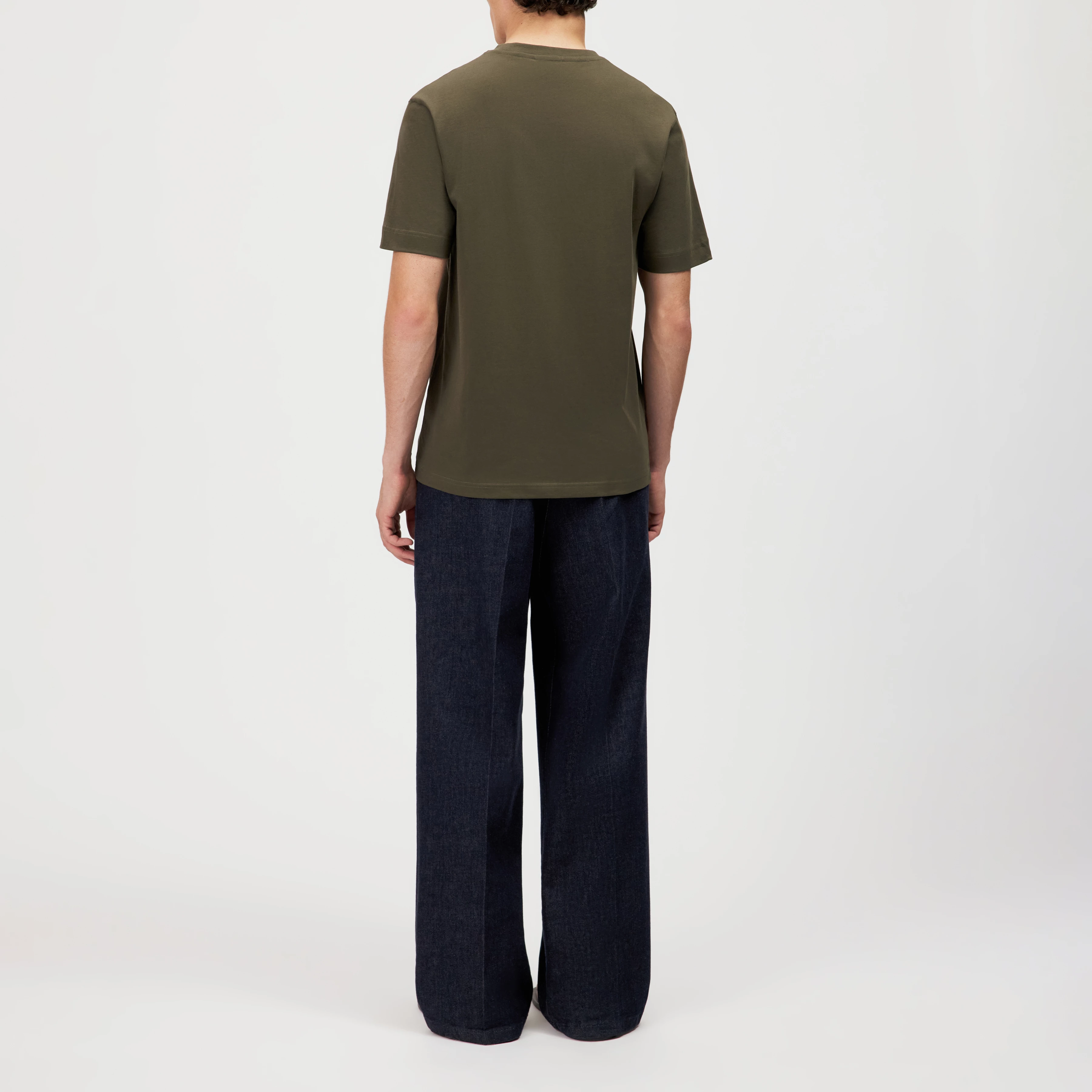 RAPHAEL - T-shirt in pure cotton - men - green - Rückansicht