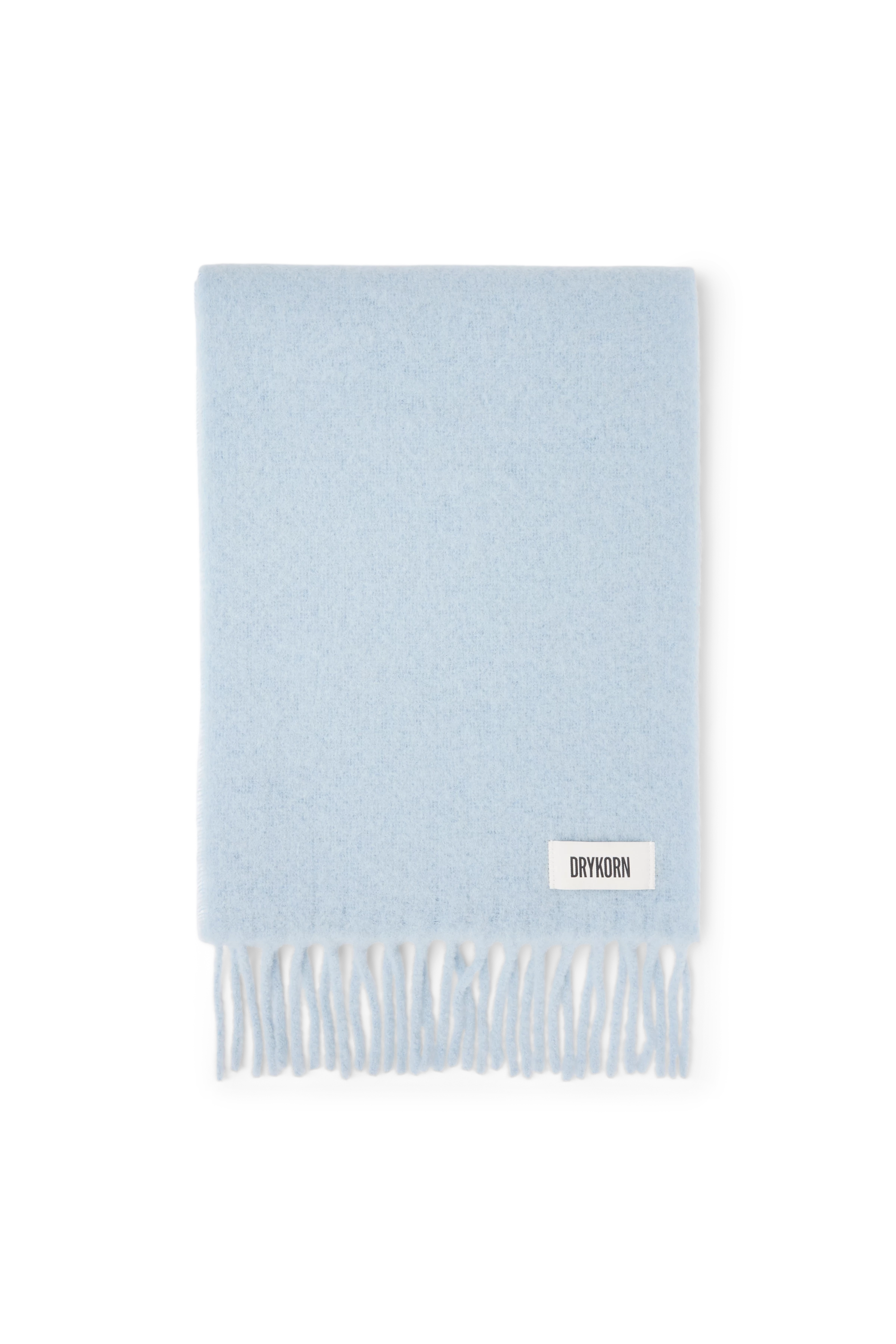 KASAY_2 - Scarf in fluffy alpaca mix - unisex - blue - Freisteller Frontansicht