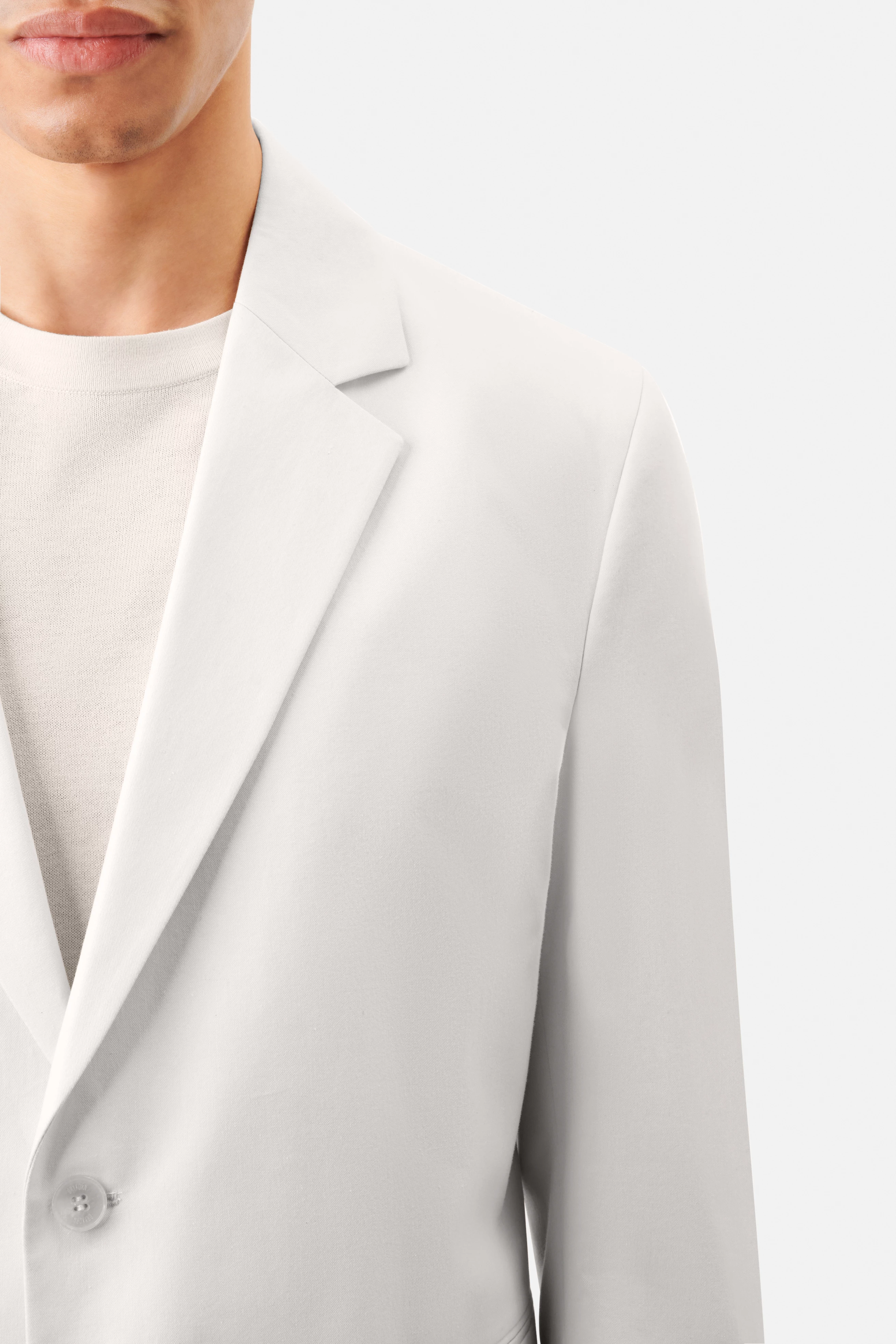 KEBY - regular fit jacket in pure cotton - men - beige - Seitenansicht