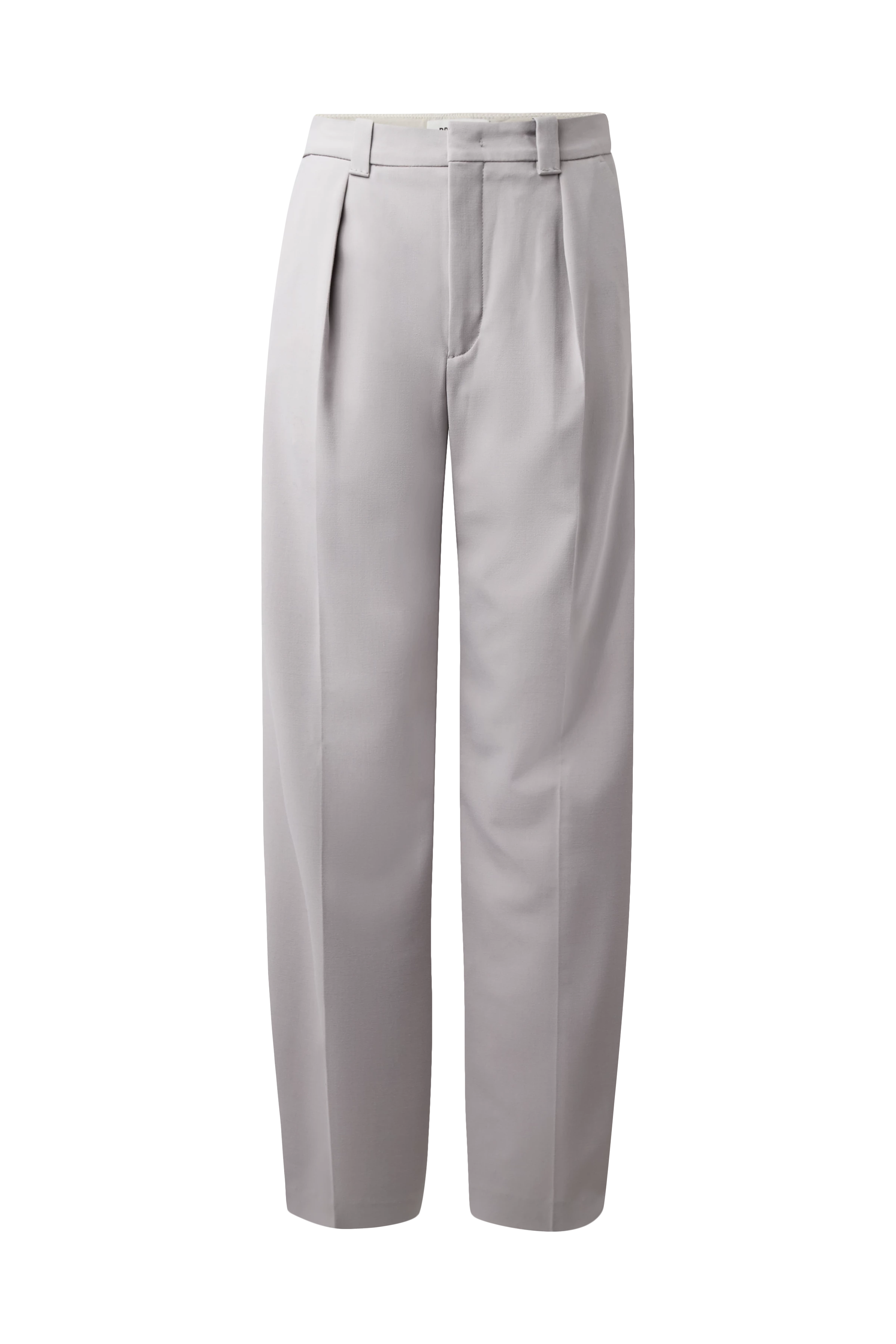 ADUCT - Tailored trousers with straight leg in gabardine - women - beige - Freisteller Frontansicht