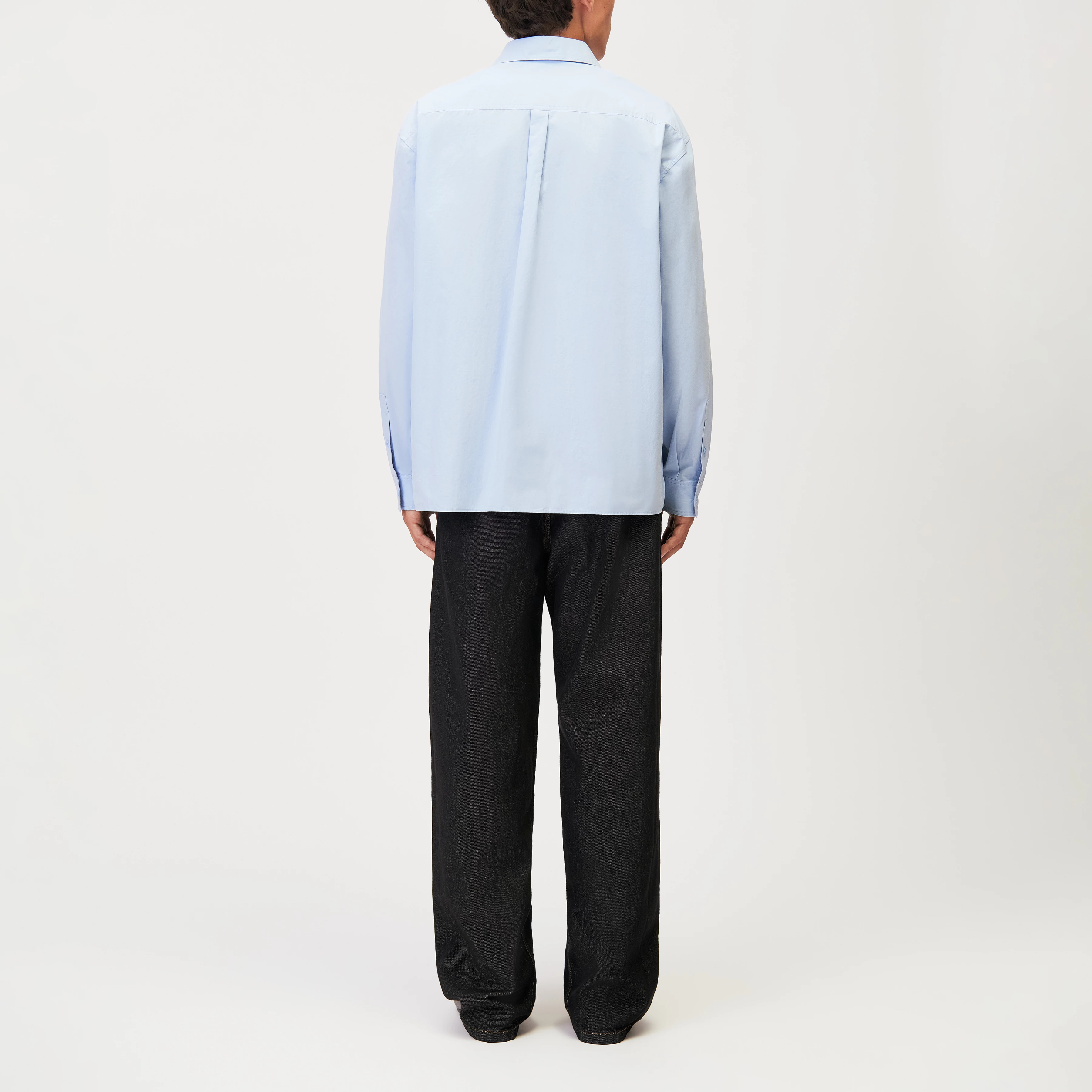 BAUNT - Regular Fit Pure Cotton Shirt - men - blue - Rückansicht