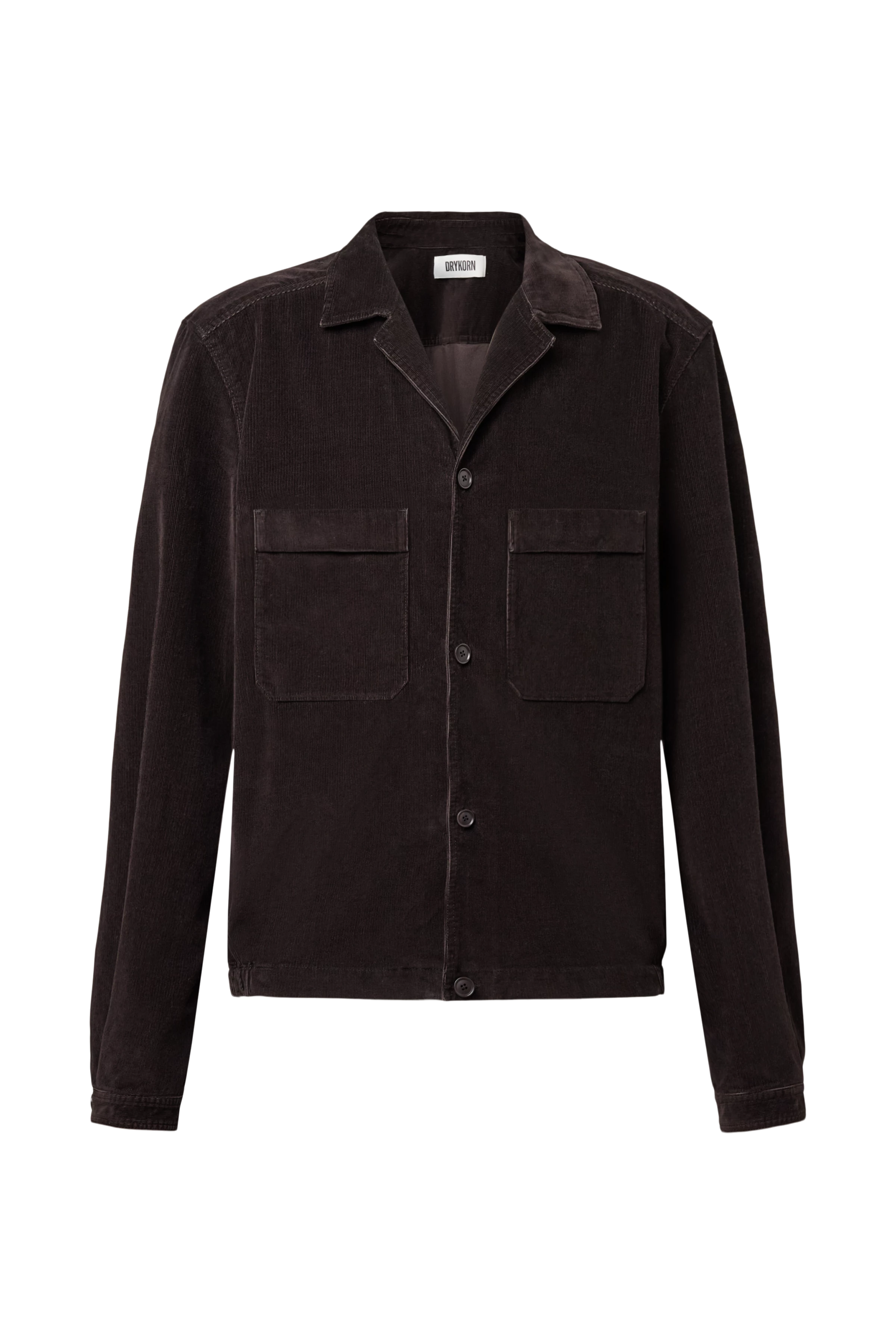 LEEV - Relaxed Fit Overshirt in Baumwoll-Cord - Herren - braun - Freisteller Frontansicht