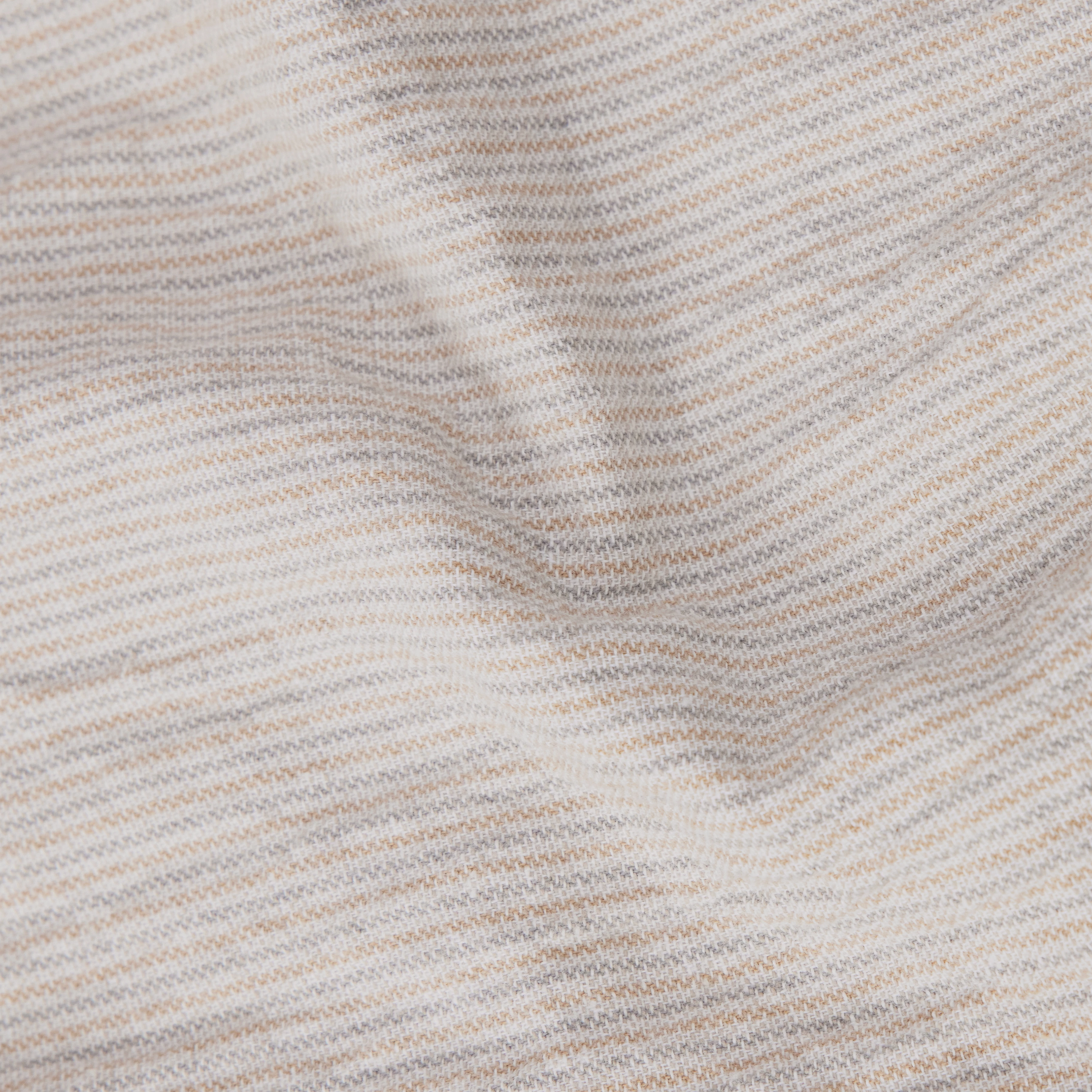 MERYN - Short-sleeve shirt in crinkle look - men - beige - Materialbild (B2C)