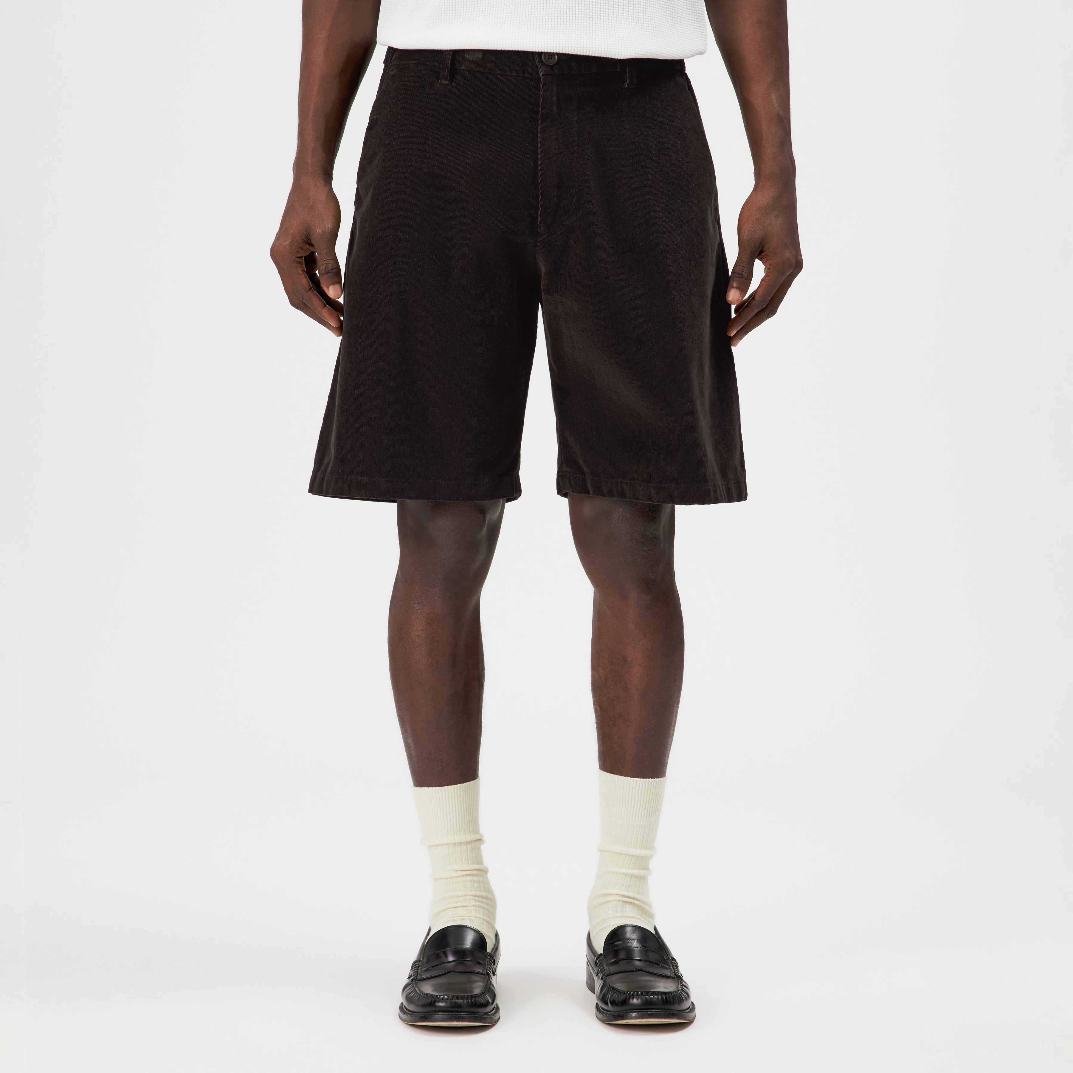 YASAN - Regular Fit Corduroy Shorts - men - brown - Frontansicht