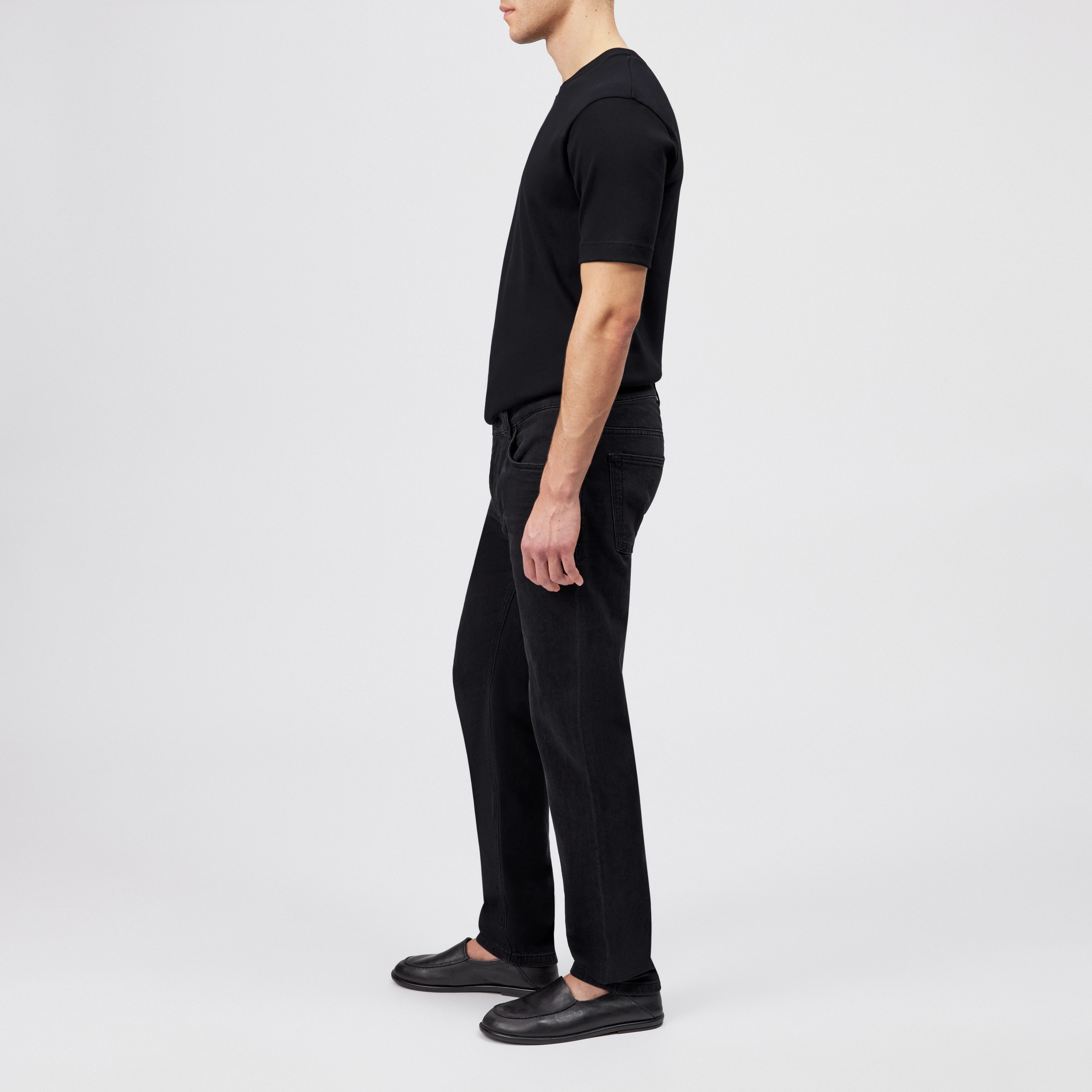 HIGHT_2 - Relaxed fit jeans in dark denim wash - men - grey - Seitenansicht