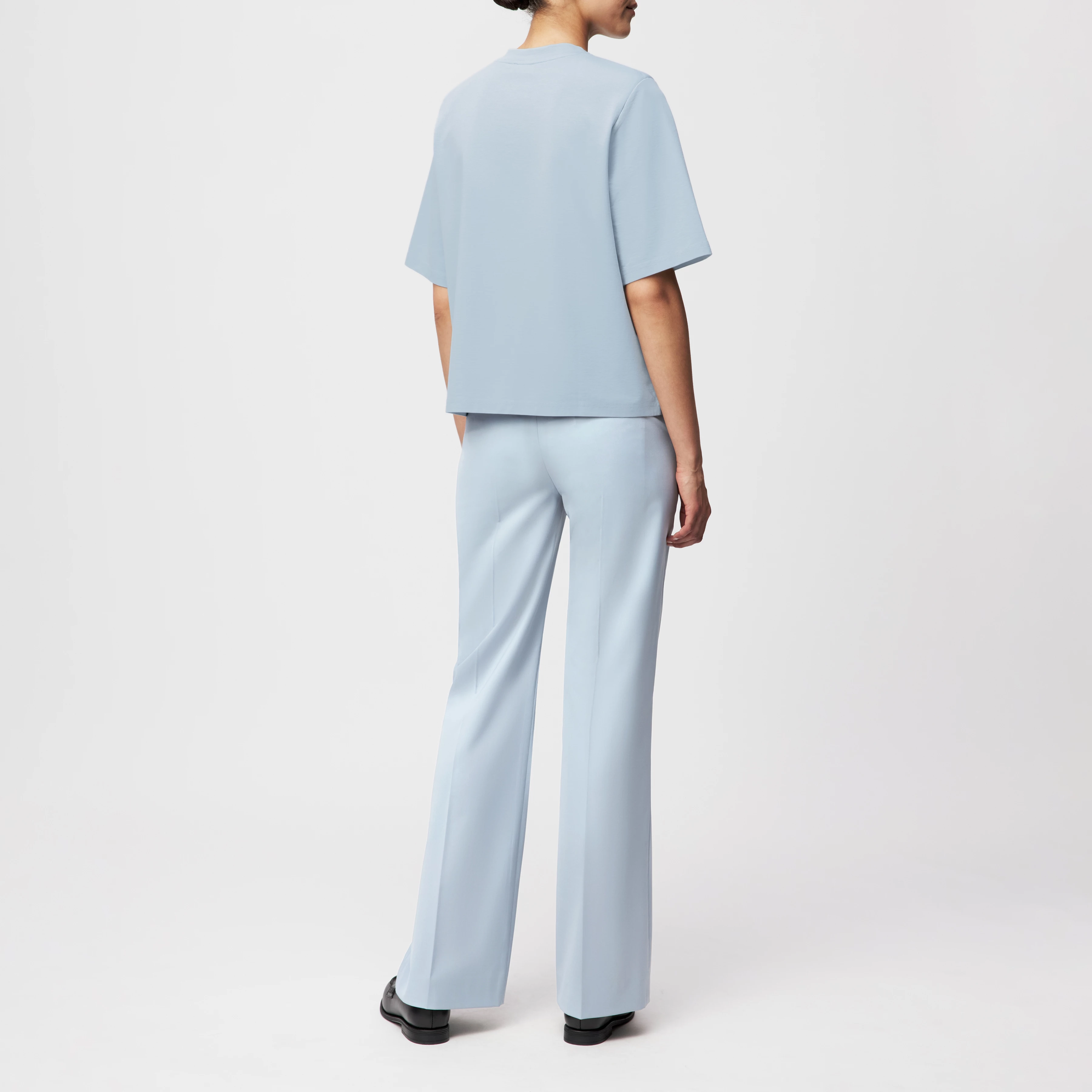 TADURA - T-Shirt in Lyocell-Mix - Damen - blau - Rückansicht