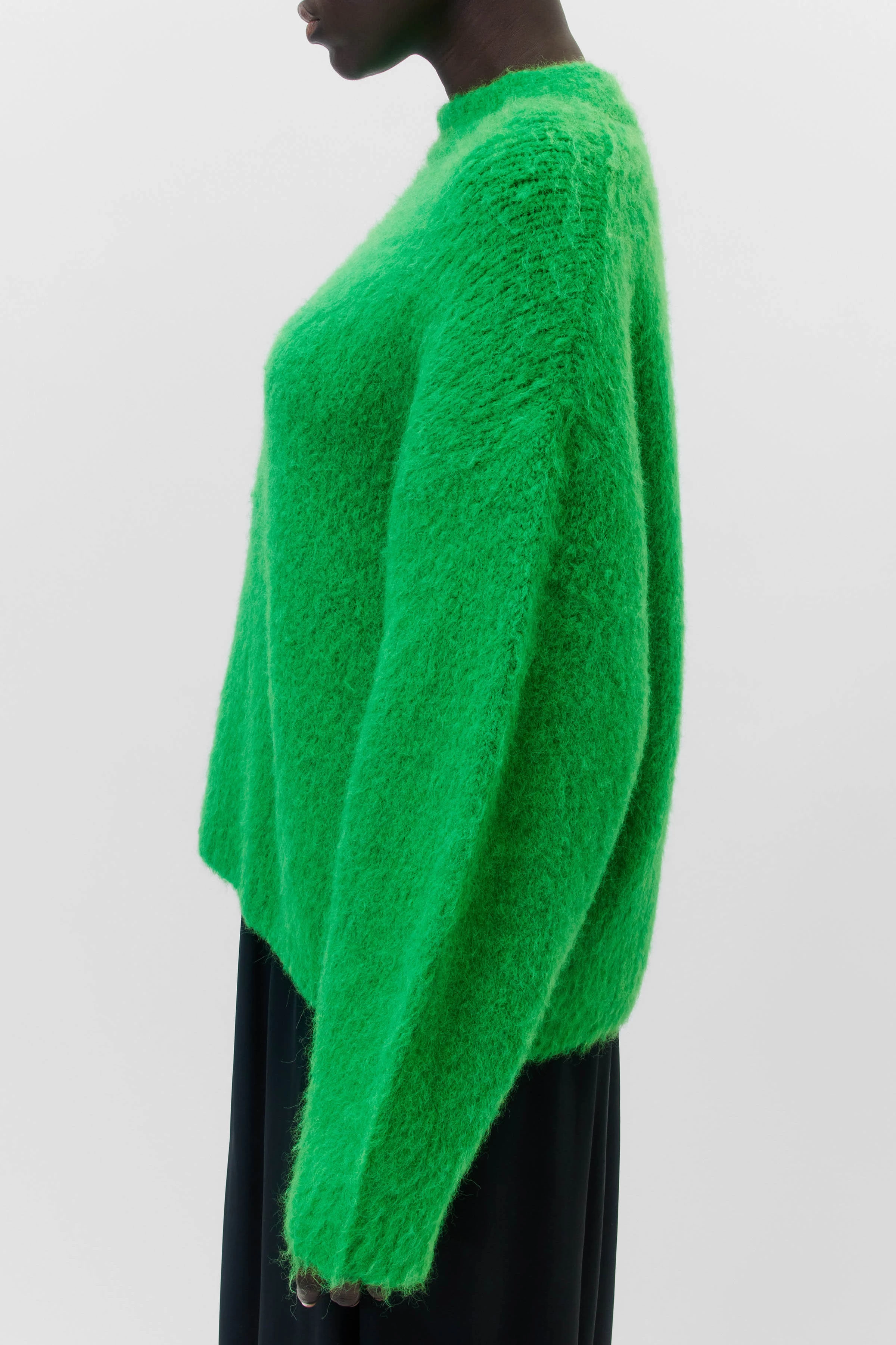 RAMEA - Pullover aus Alpaka-Mix - Damen - grün - Ganzkörper-Frontansicht