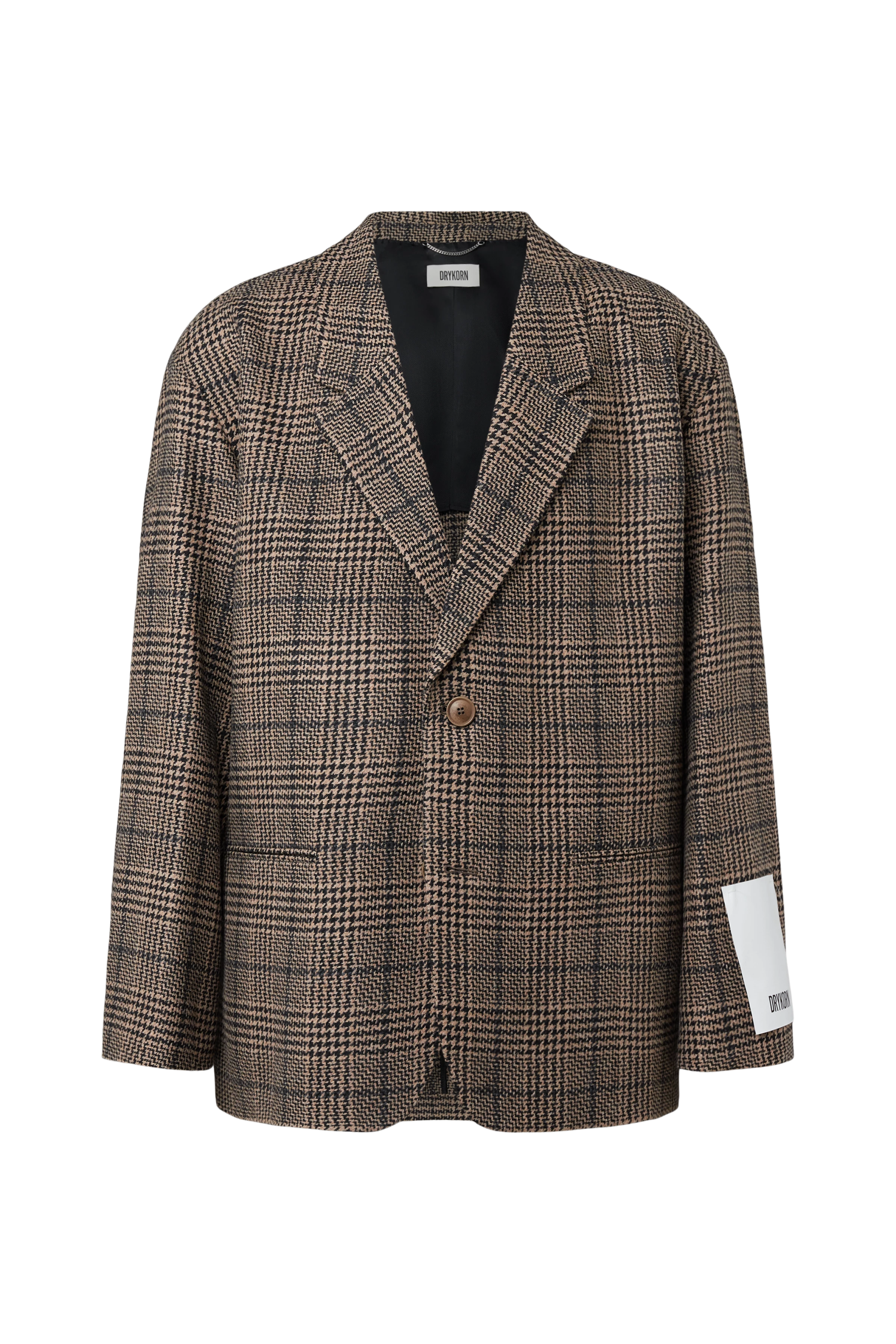 MADIM - Oversized Sakko in Woll-Mix Glencheck - Herren - blau - Freisteller Frontansicht