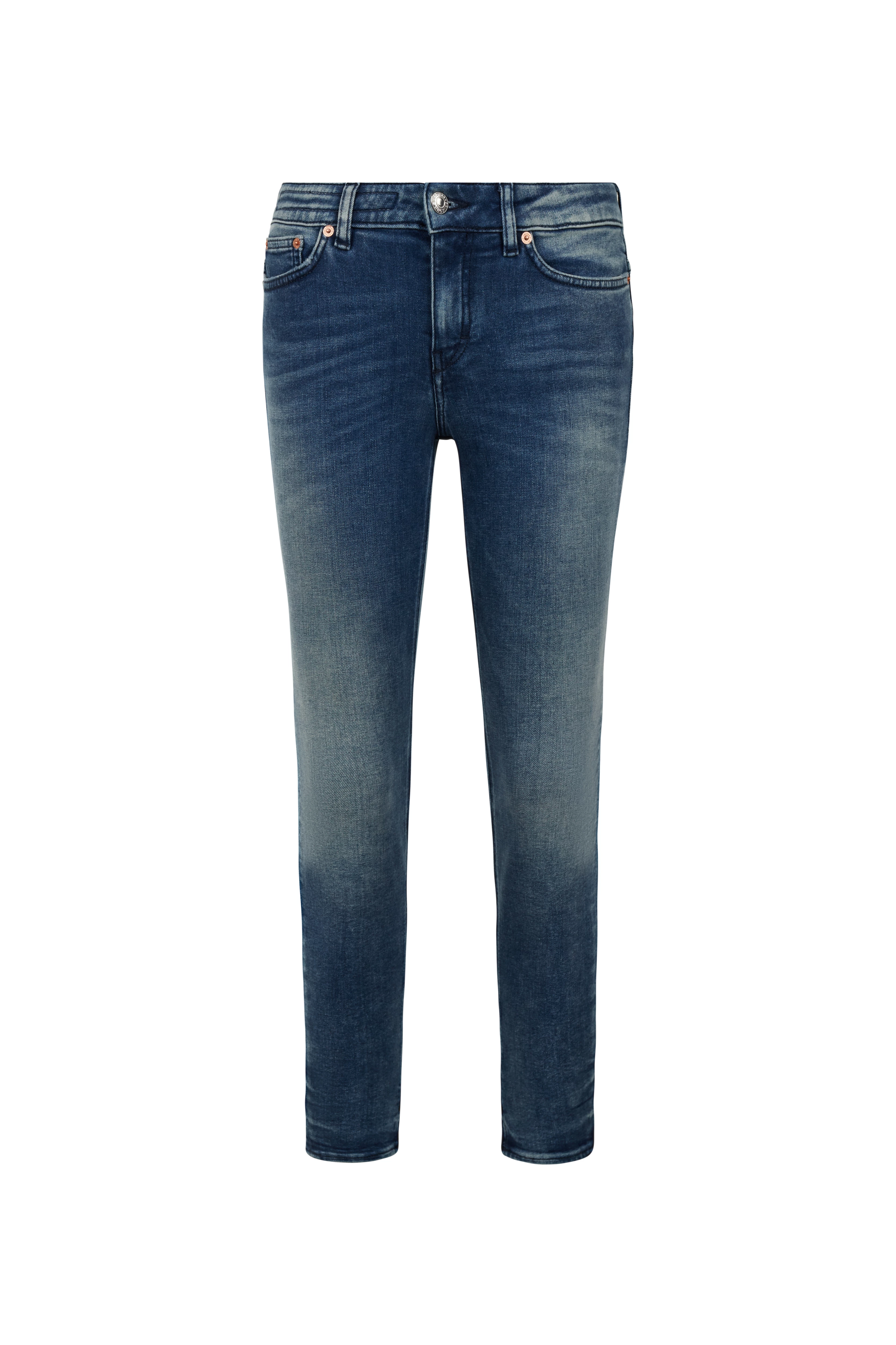 NEED - low-waist skinny denim - Damen - blau - Freisteller Frontansicht