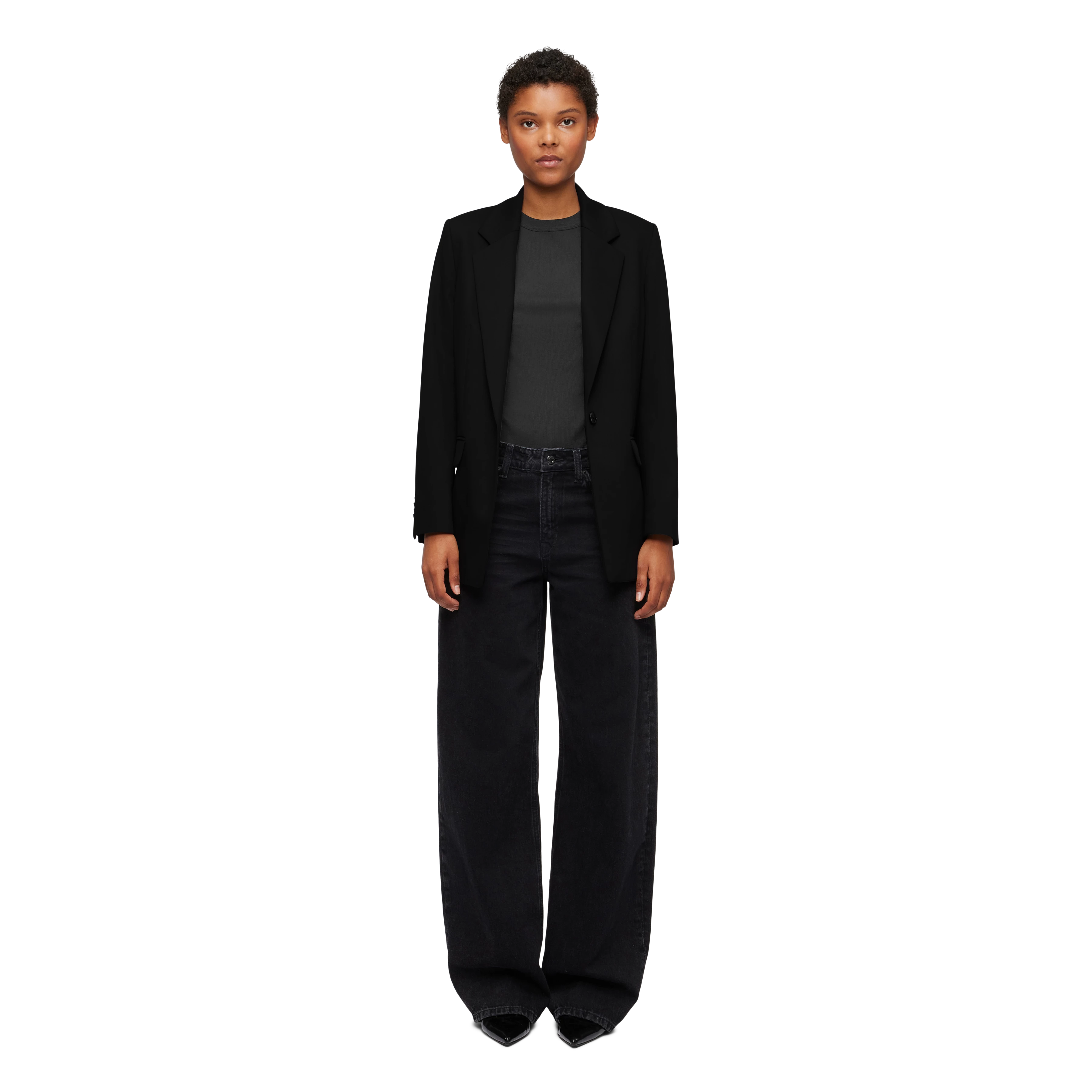 GLENDALE - Boyfriend Blazer - Damen - schwarz - Ganzkörper-Frontansicht