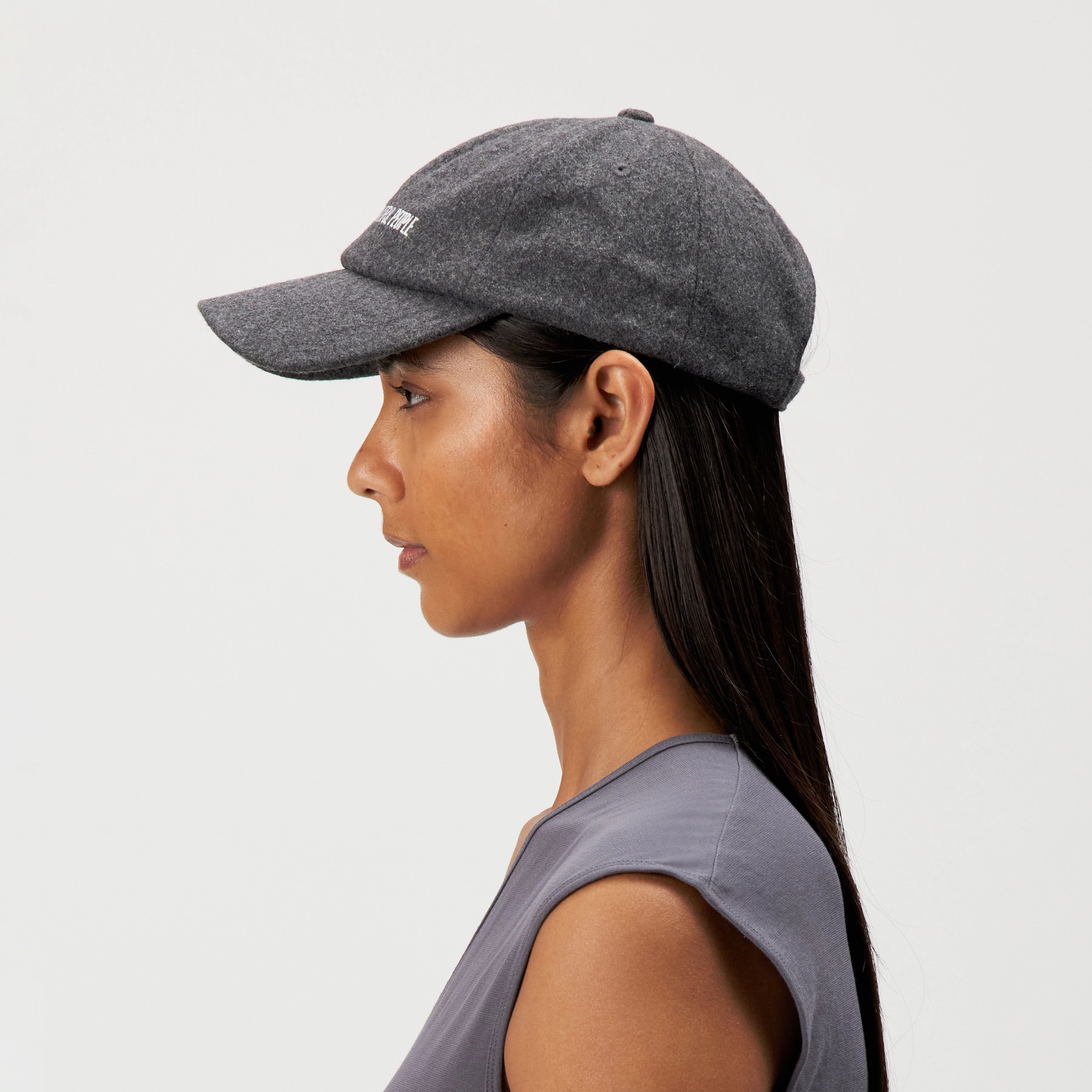 JESPER - Cap in Woll-Mix - Unisex - grau - Ganzkörper-Frontansicht