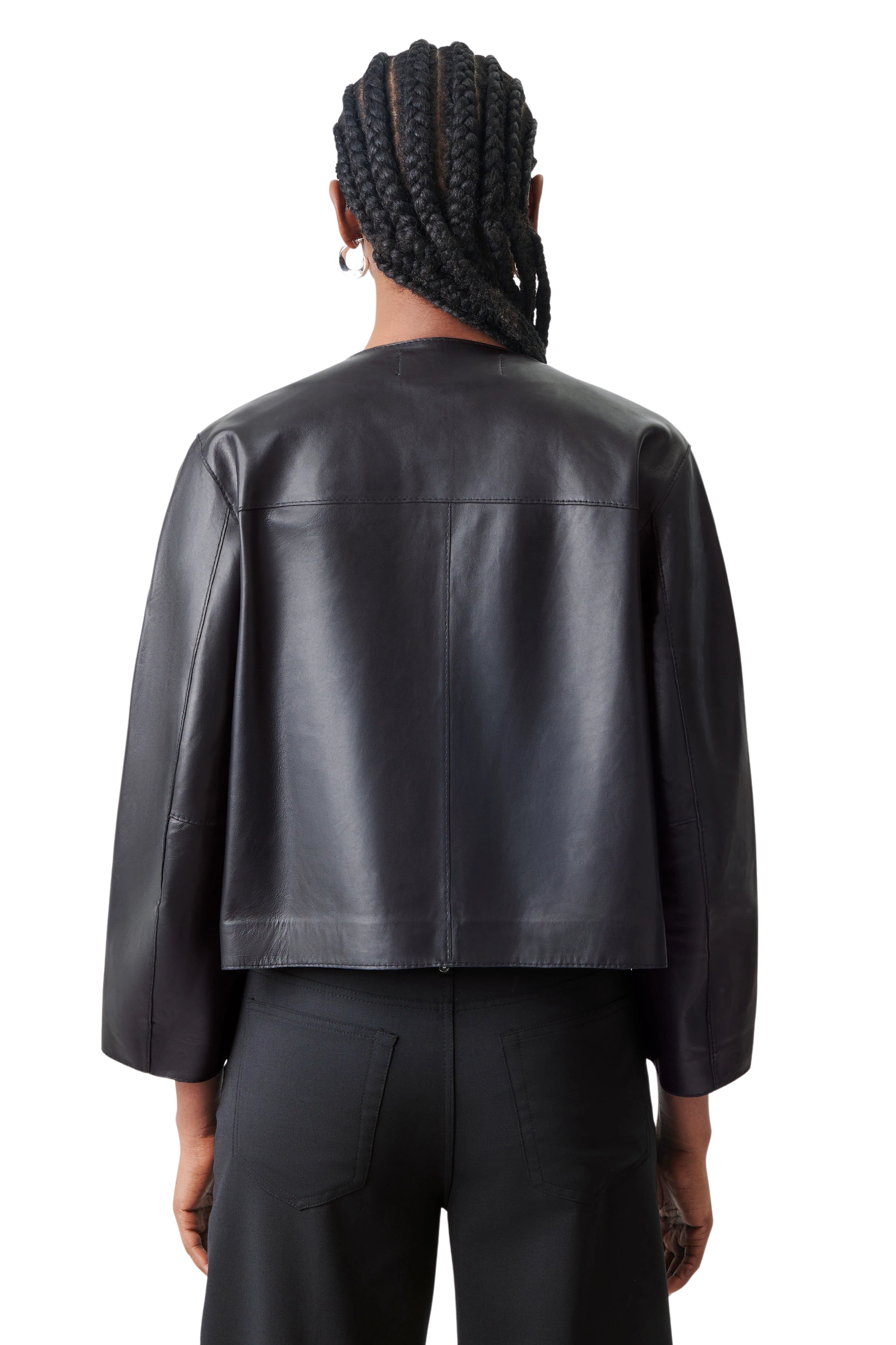 BROMHAM - Veste de biker réduite en cuir nappa doux - women - noir - Rückansicht
