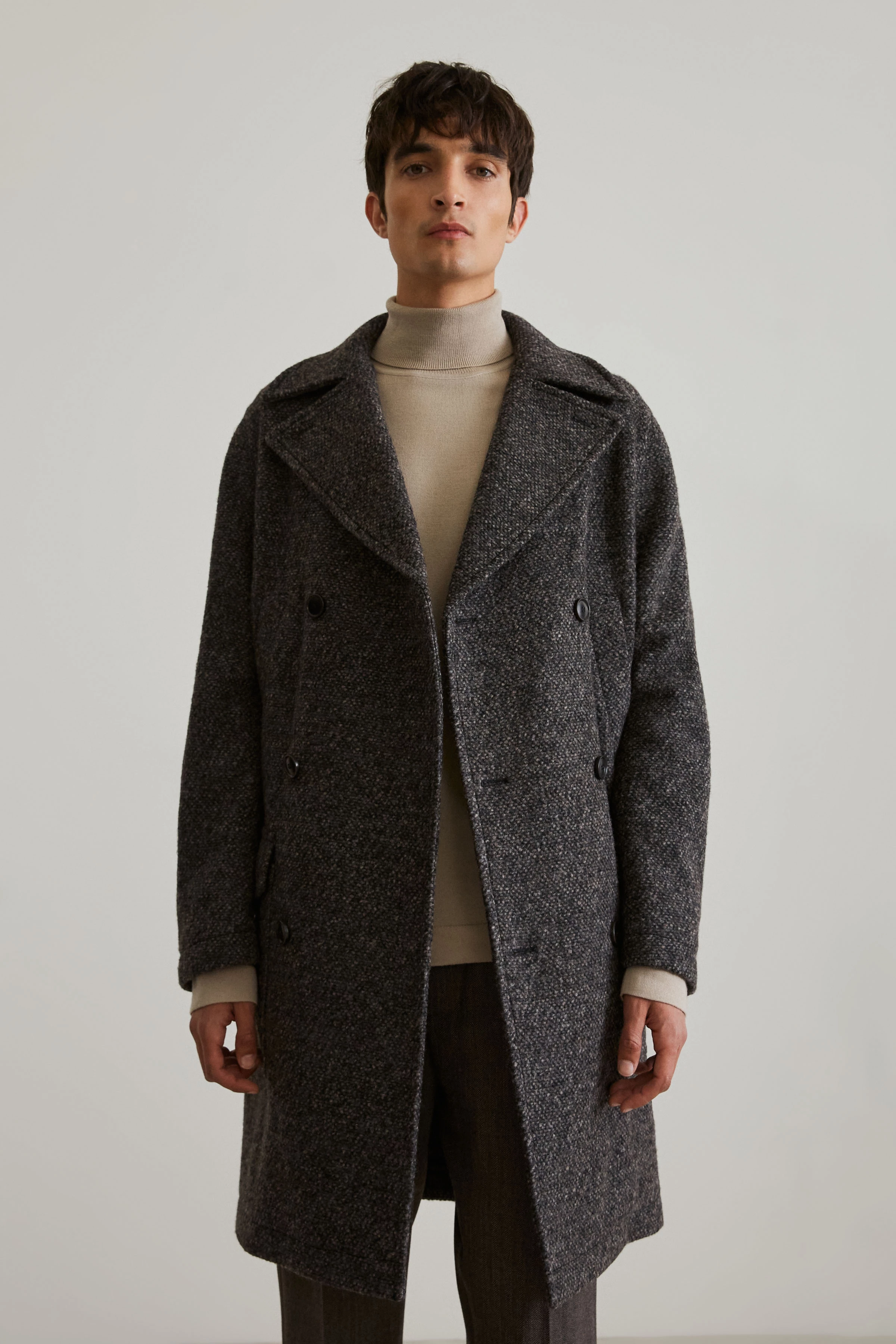 SAVONA - jas in wolmix - heren - grijs - Frontansicht