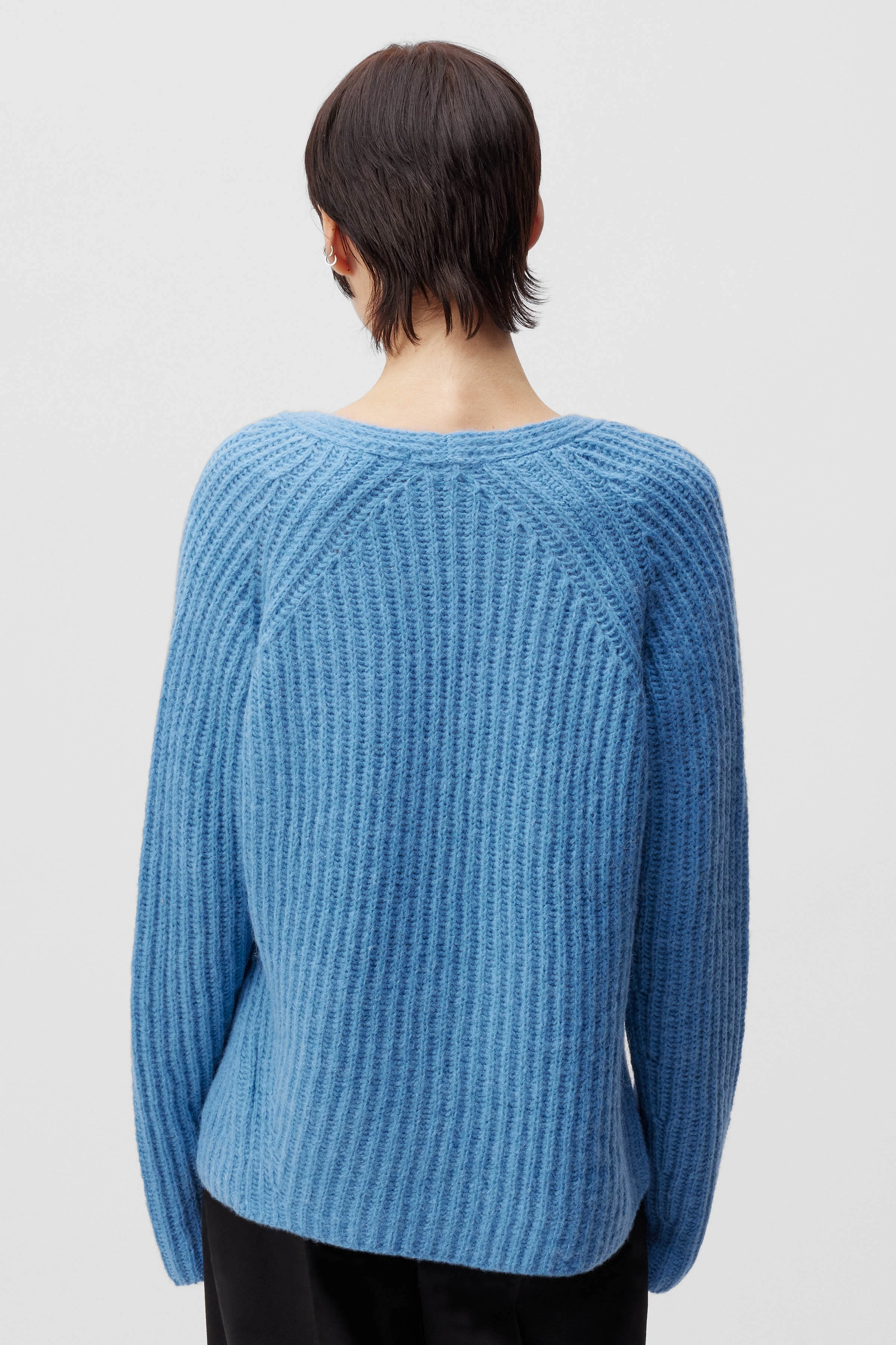 LYNETTE - Pullover aus Alpaka-Mix - Damen - blau - Rückansicht