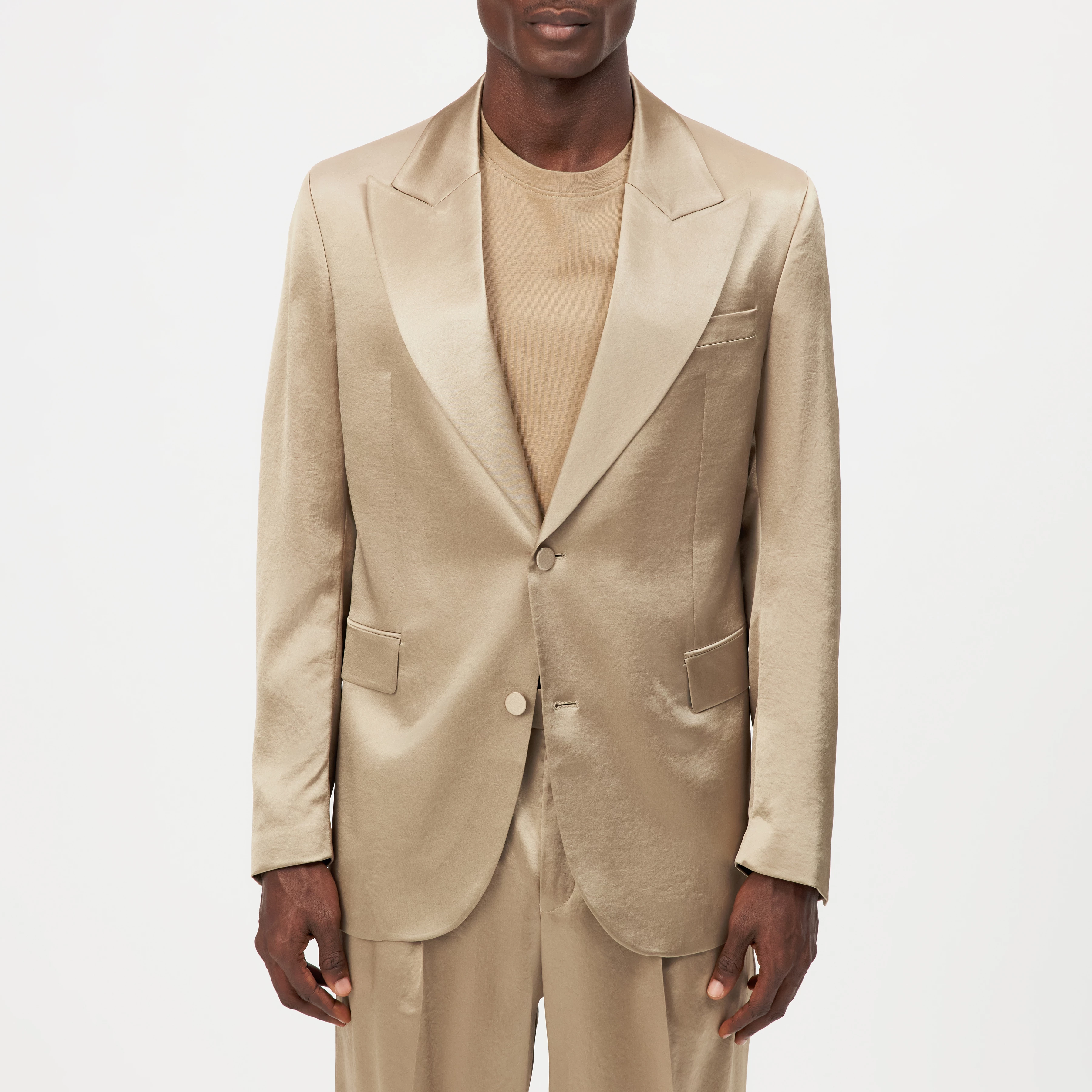 JACATO - Dinnerjacket in Satin - Herren - braun - Frontansicht