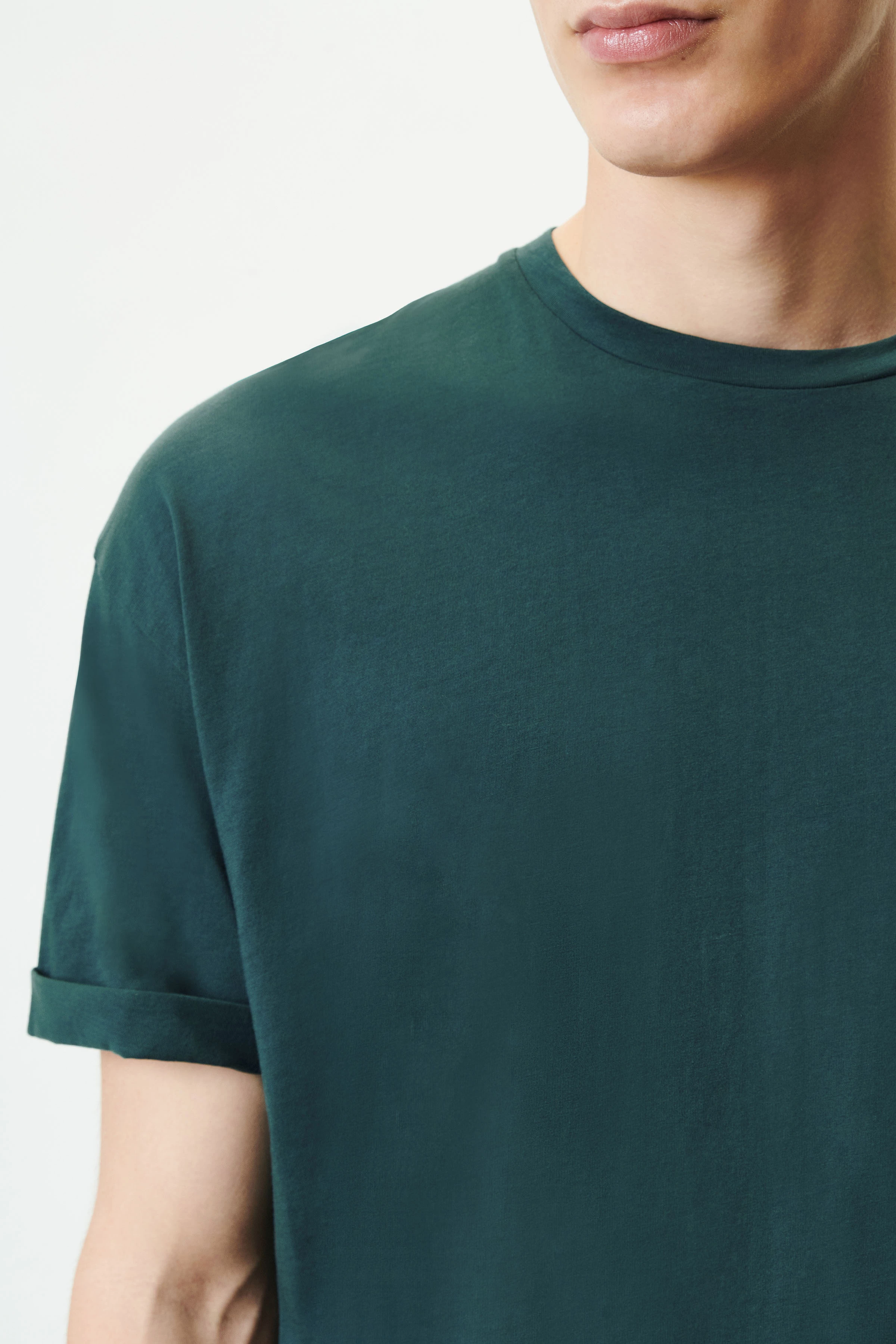 THILO - relaxed fit cotton T-Shirt - men - green - Seitenansicht