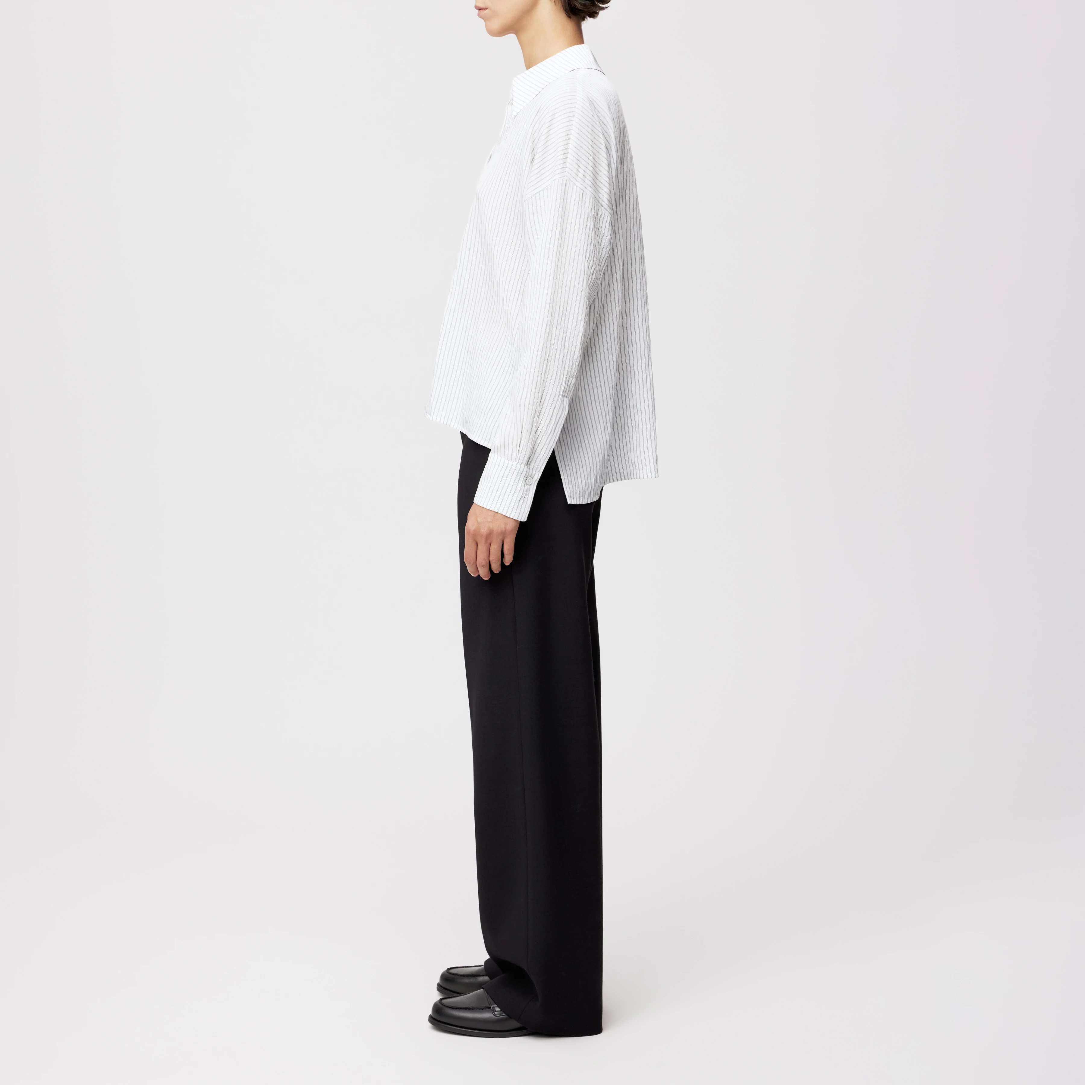 CLOELIA - Klassische Hemdbluse in Viskose-Mix - Damen - off white - Seitenansicht