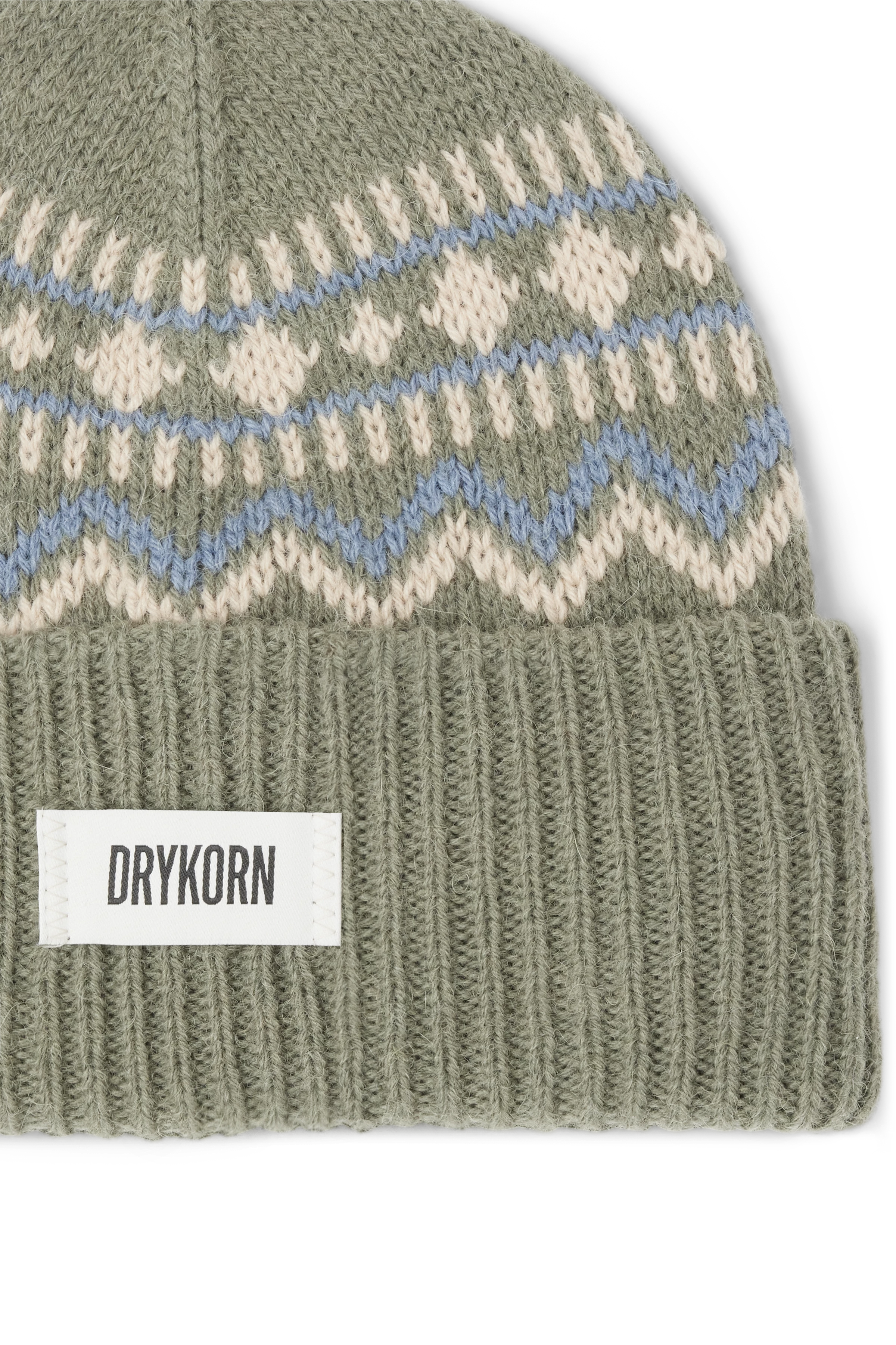 LOAH - Beanie in alpaca-wolmix - unisex - groen - Freisteller Detailansicht