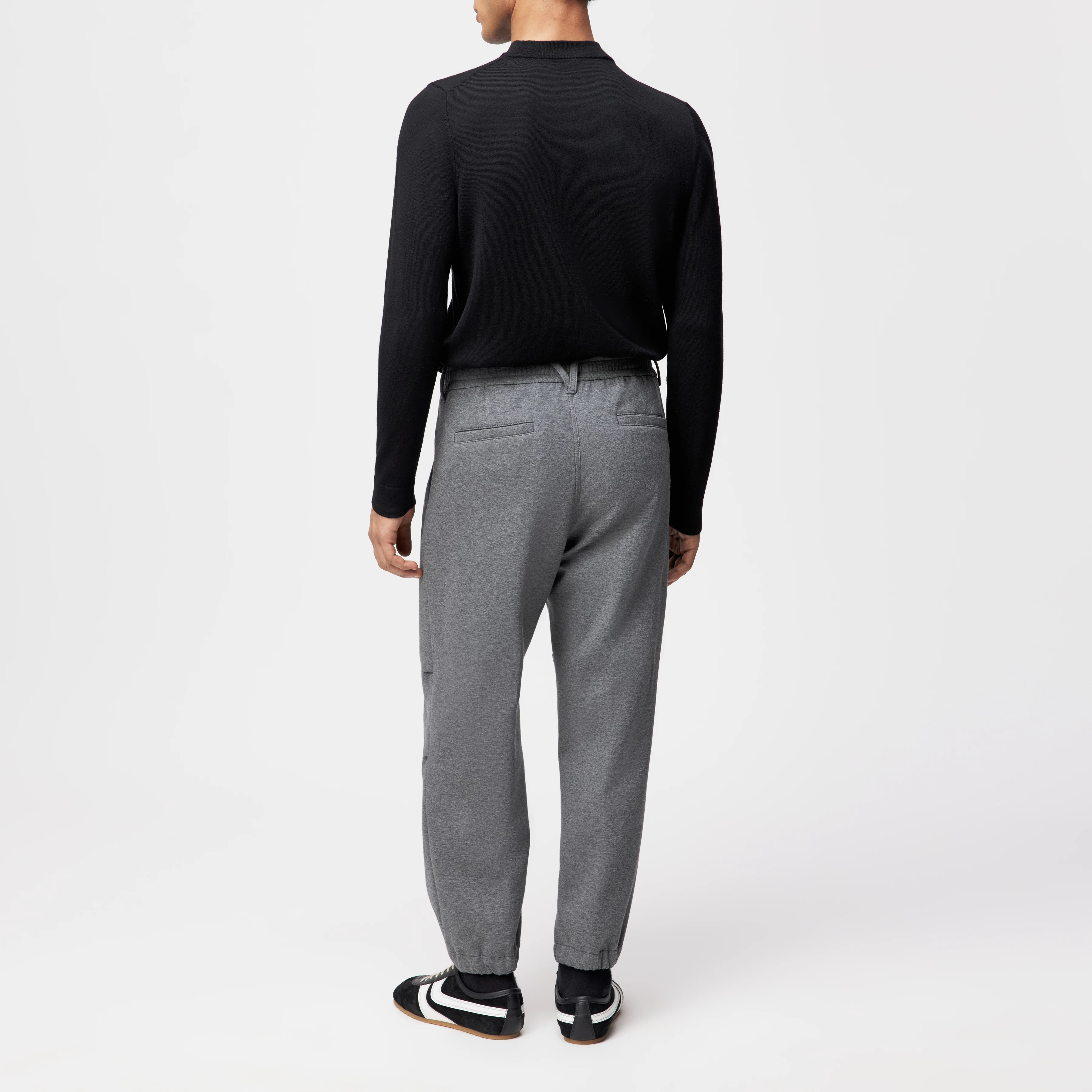 LIROG_C - Utility Pants in Jersey - Herren - grau - Rückansicht