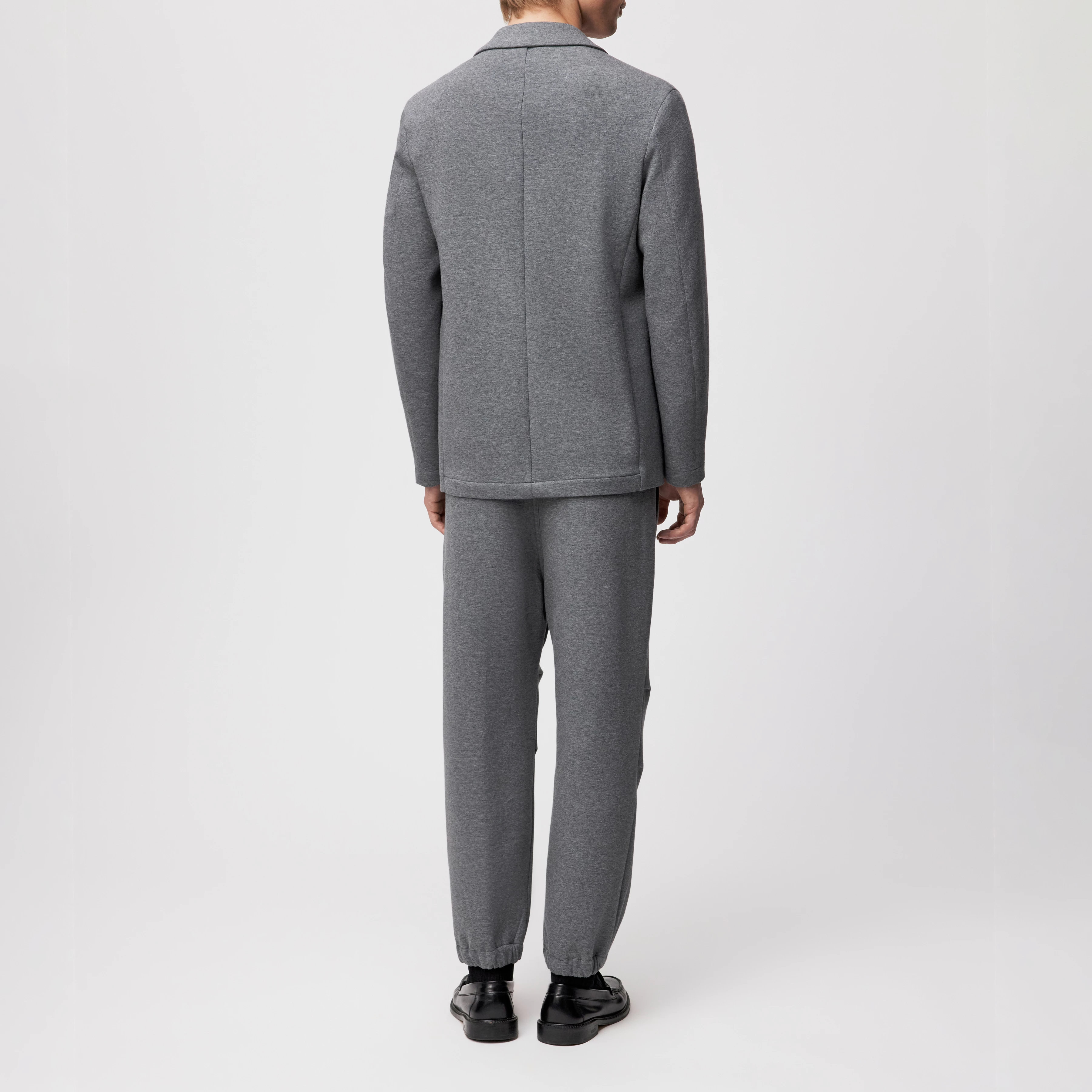 NOLEN - Einknopf-Sakko in Jersey - Herren - grau - Rückansicht