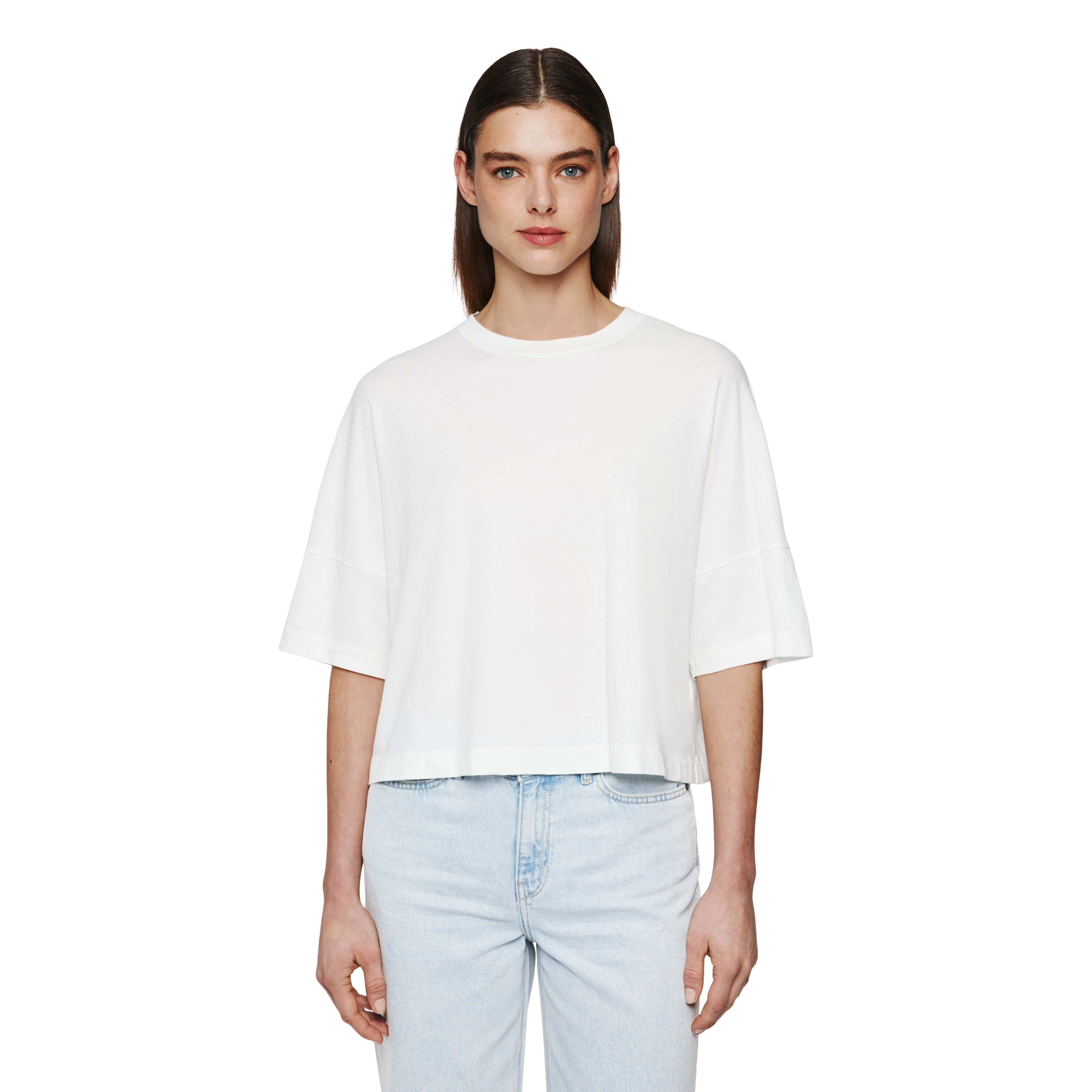 Wit Viscose Shirt Dames Dames T Shirt Wit Katoen V Hals Kortemouw