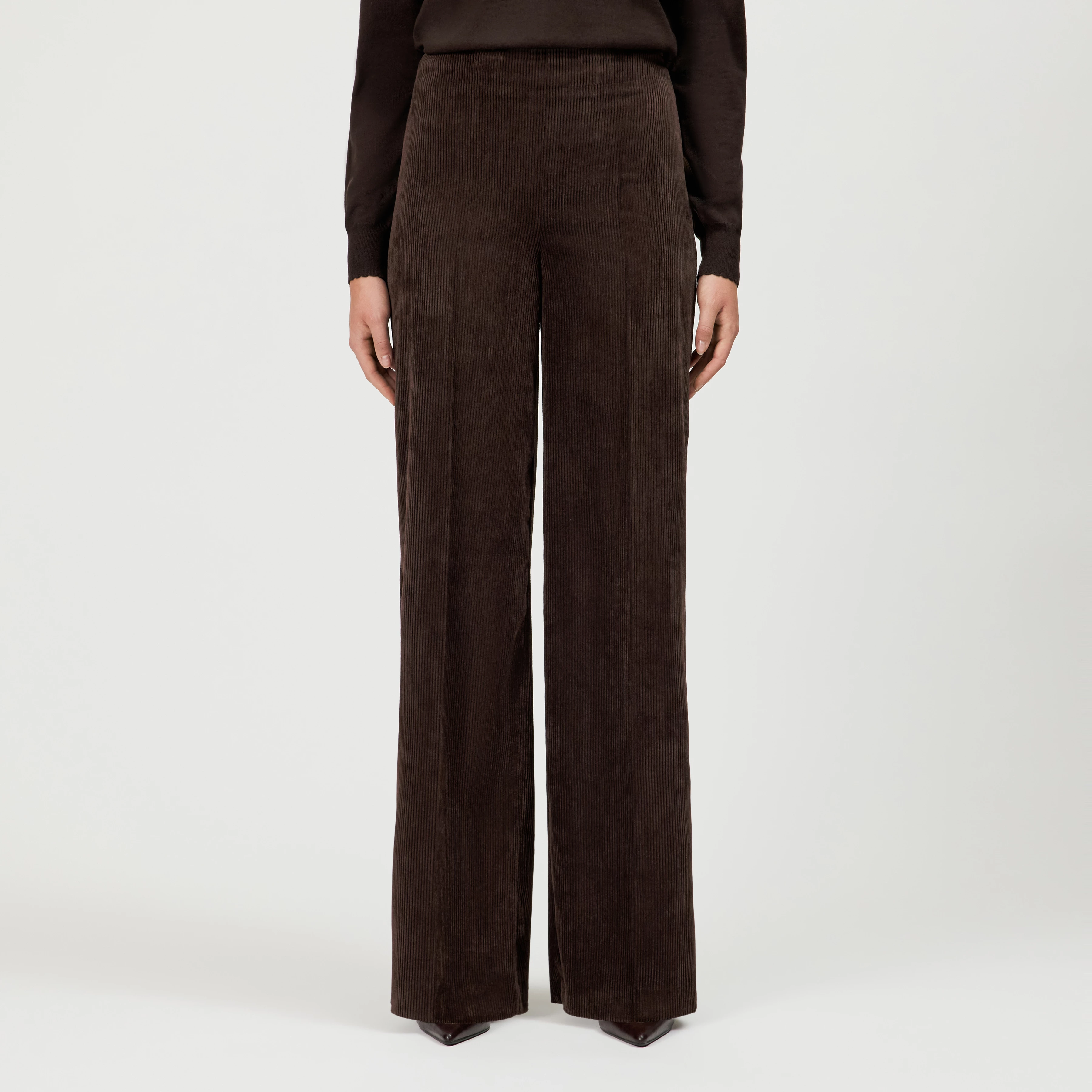 BEFORE - Pantalon en velours côtelé. - women - marron - Frontansicht