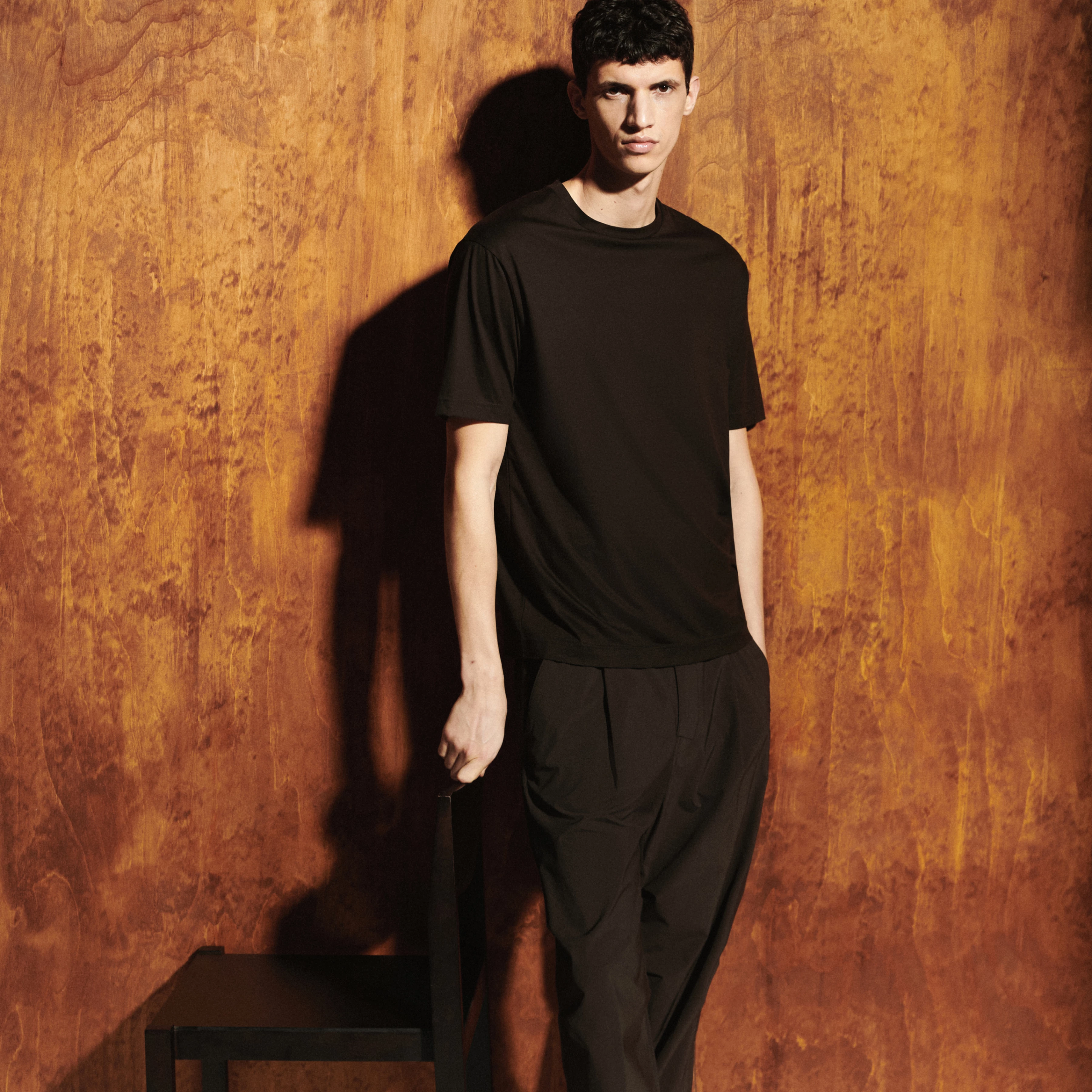 GILBERD - T-Shirt in Baumwoll-Modal-Mix - Herren - braun