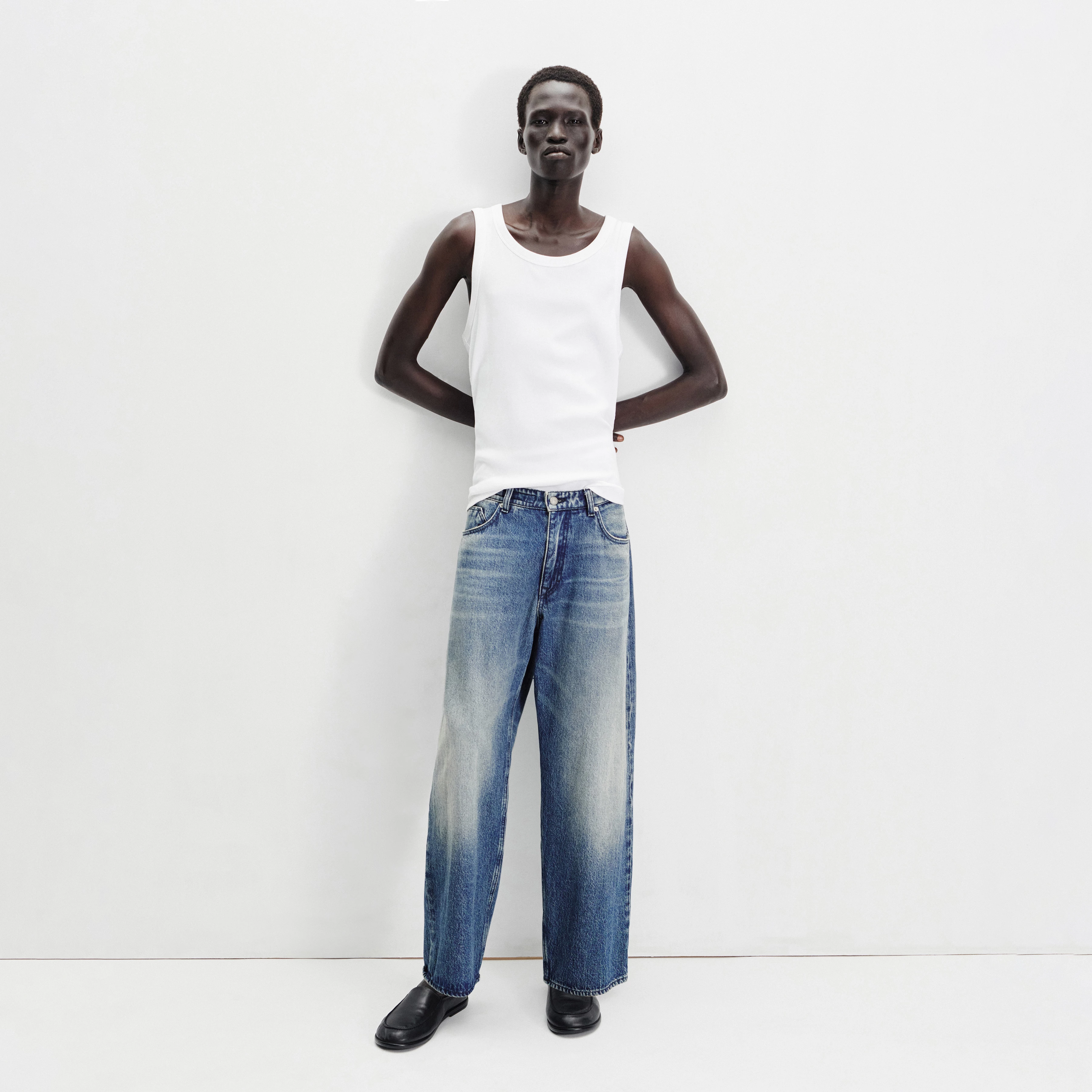 RAWDY - Tapered Jeans in Mid-Blue Denim - Herren - blau