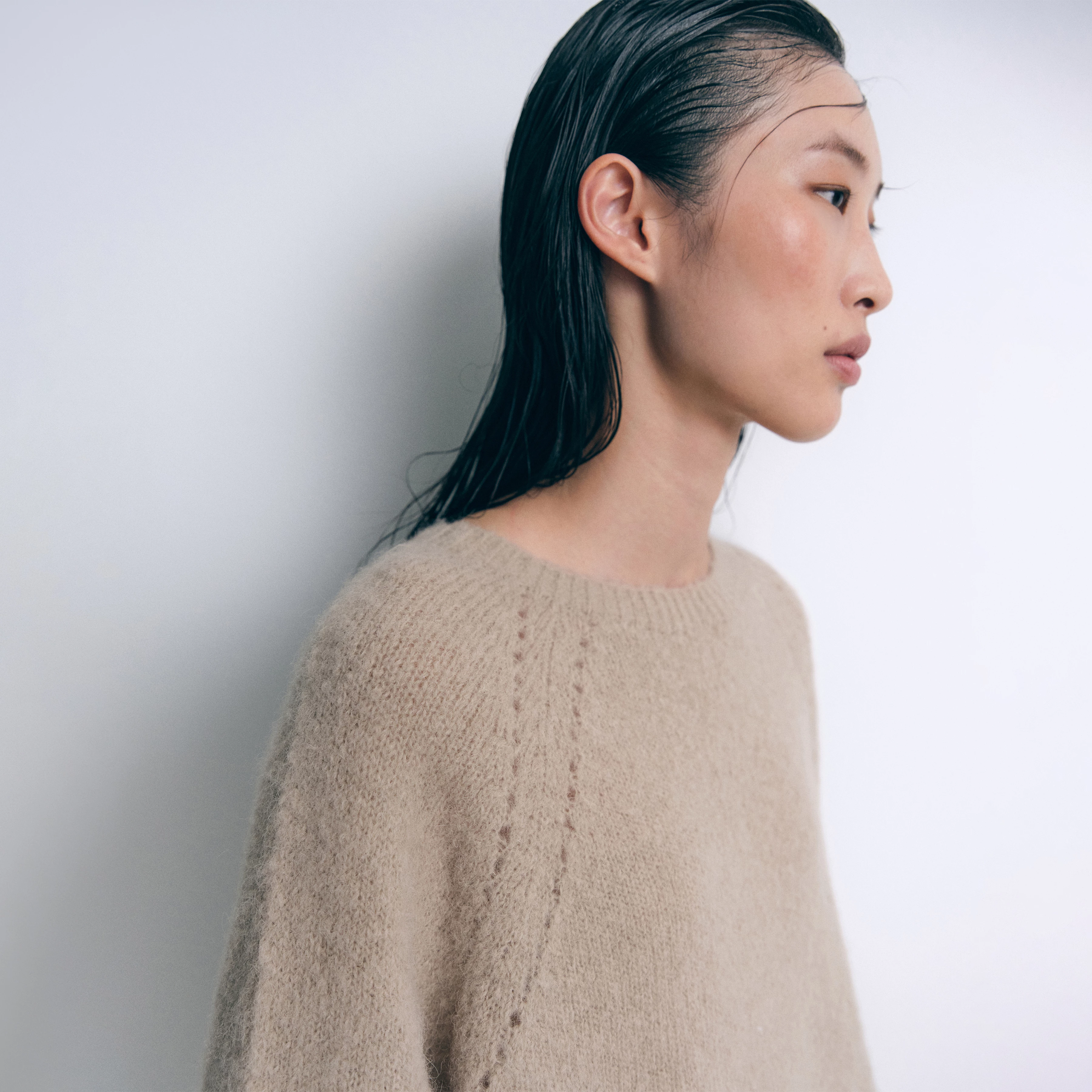 PEMIRI_2 - Pullover in luxuriösem Alpaka-Mix - Damen - beige