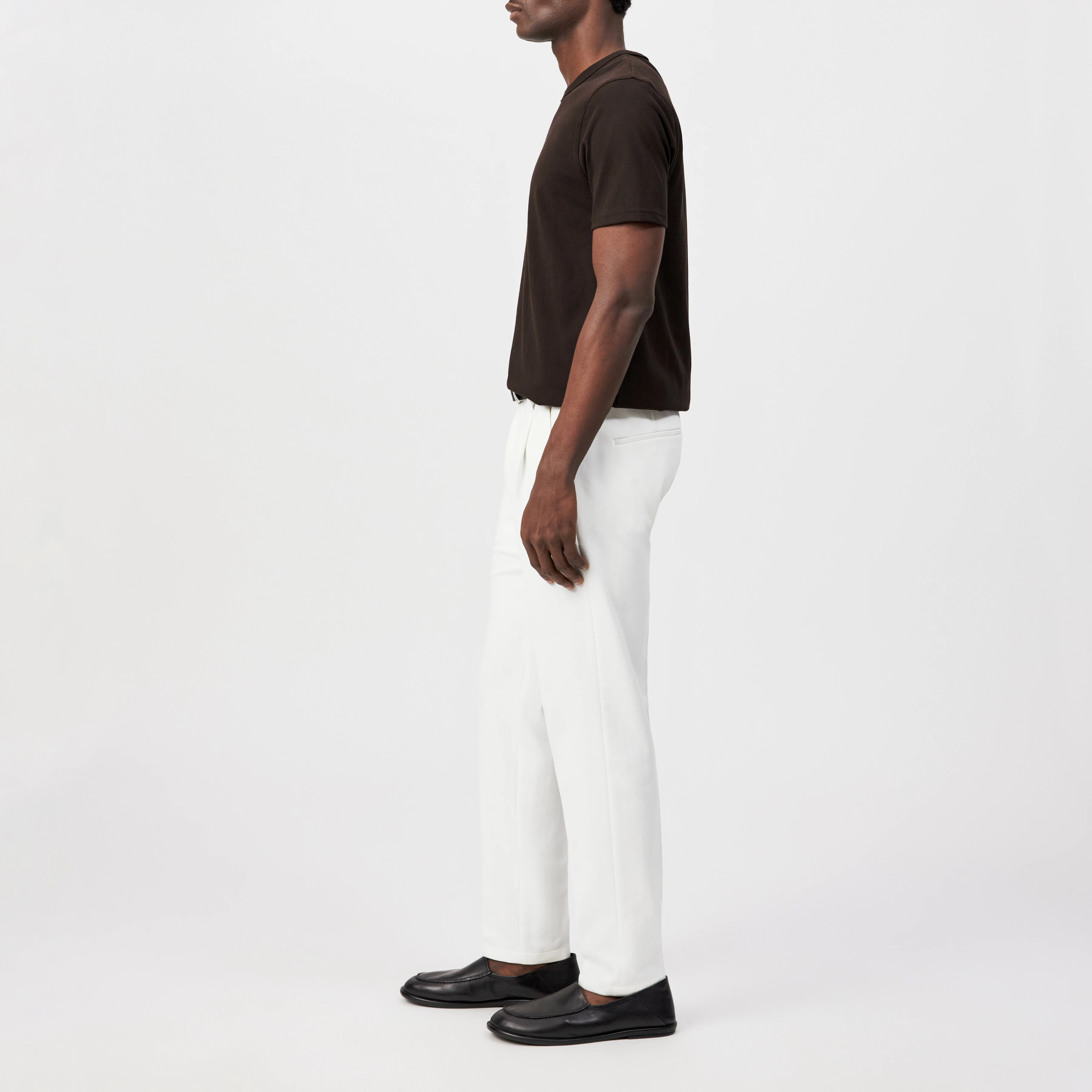 JULIENO - Slim Fit T-shirt van puur katoen - heren - bruin - Seitenansicht