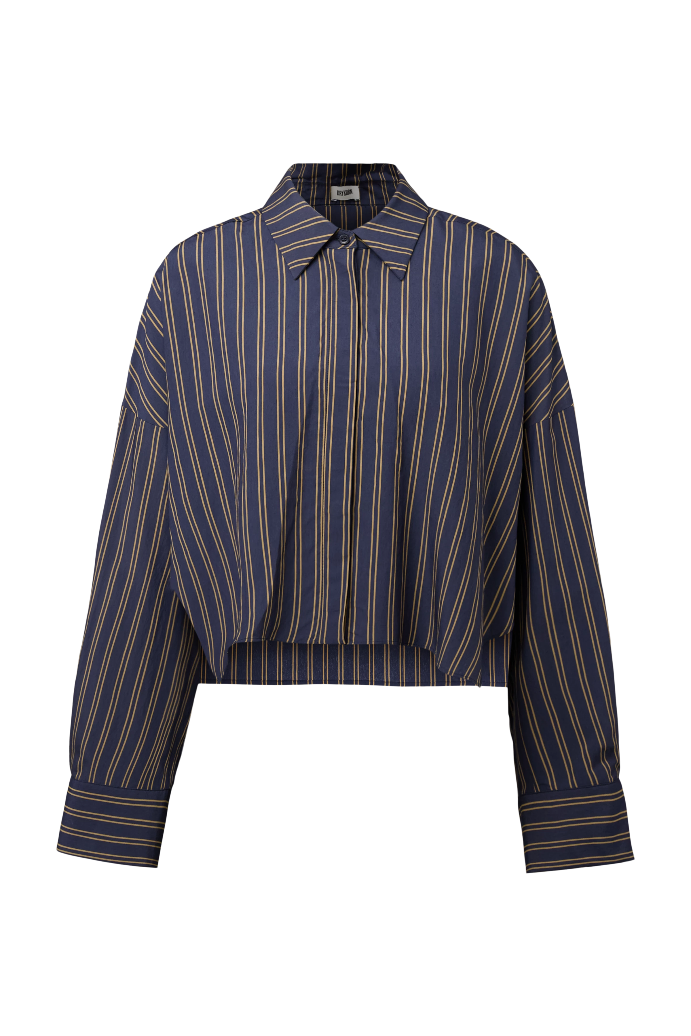 OSHIA - Chemise oversize en mélange de viscose - women - bleu - Freisteller Frontansicht