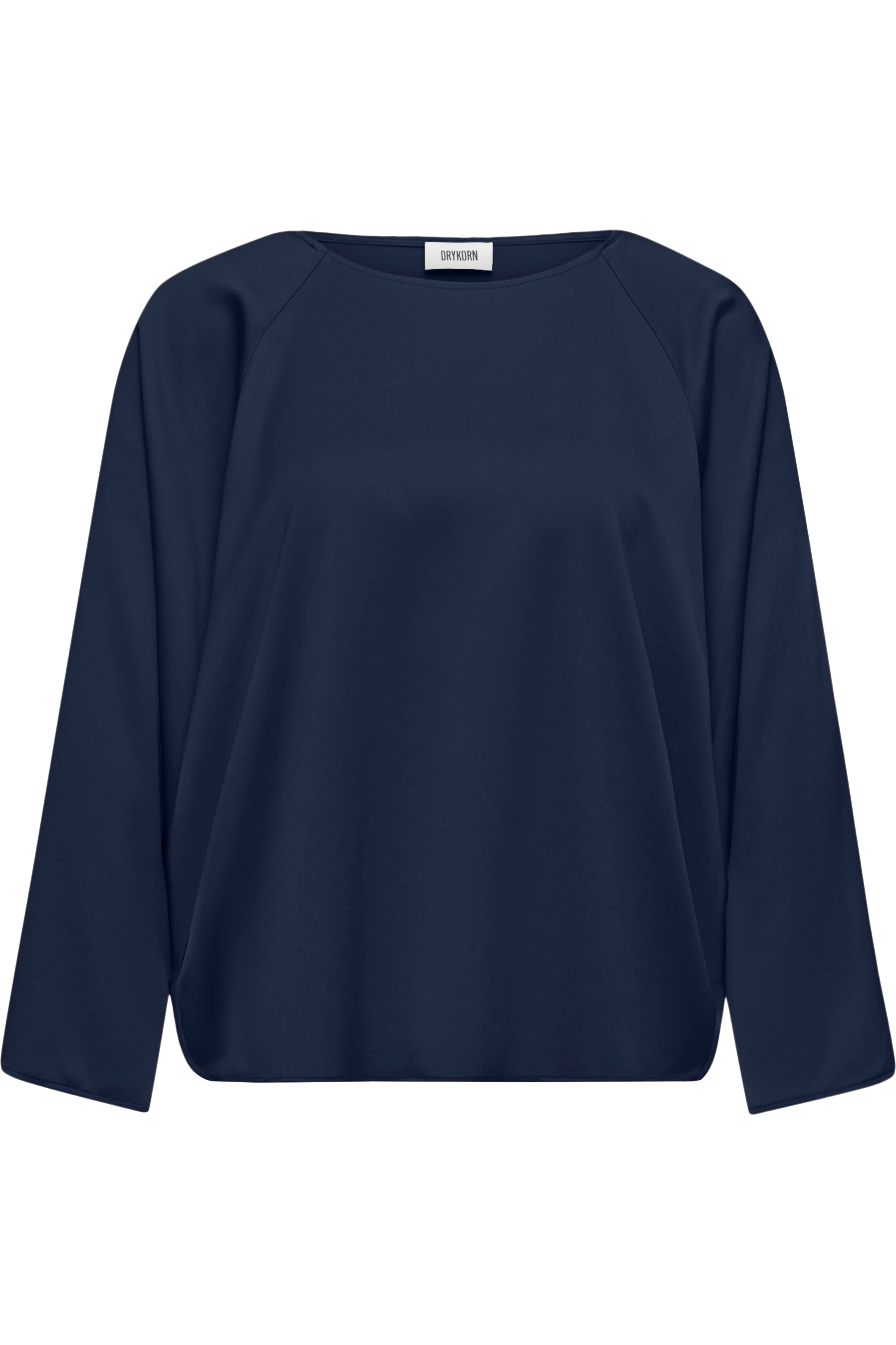 NIALINI - T-shirt blouse in satin - women - blue - Freisteller Frontansicht