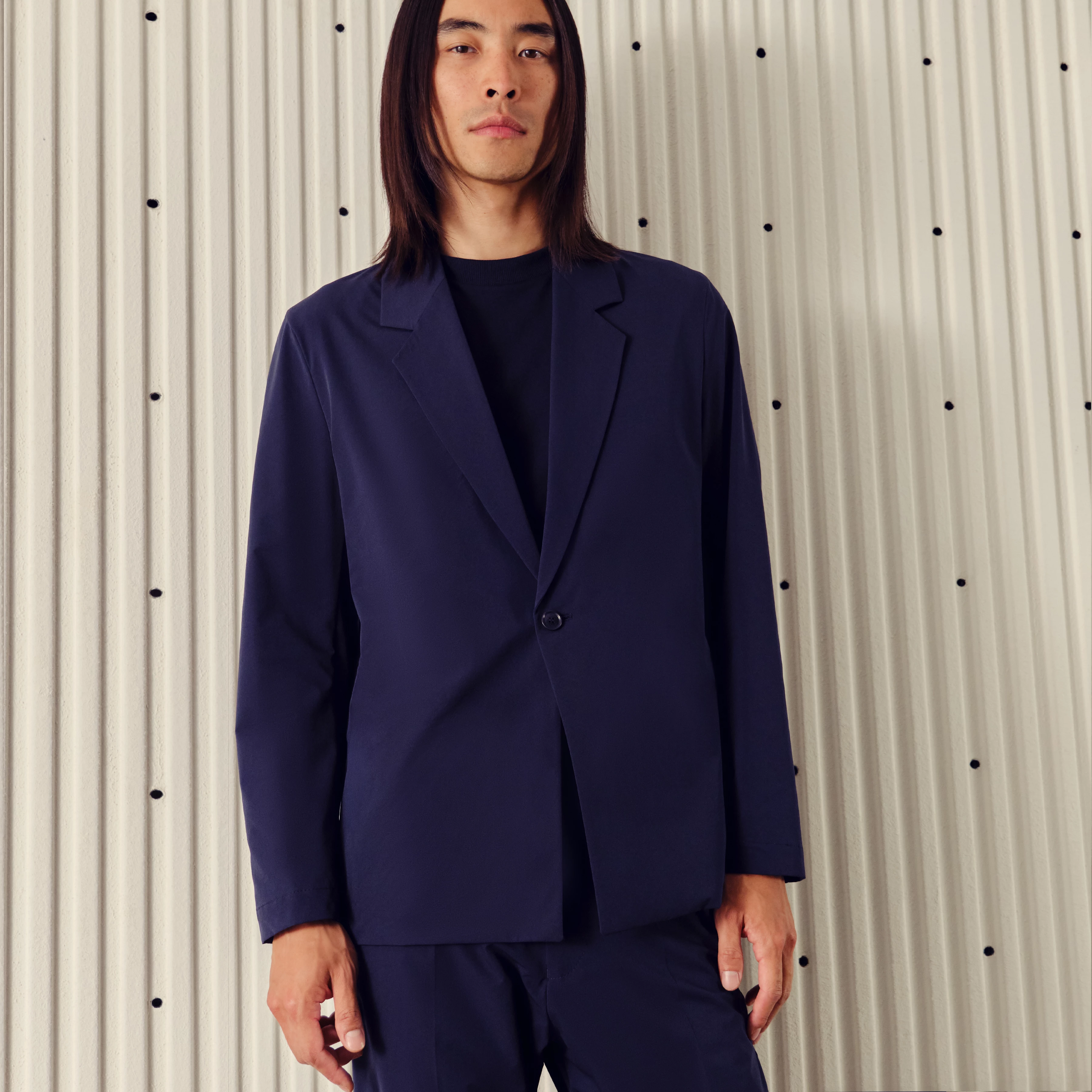 NOLEN - Veste à un bouton avec revers à crans - men - bleu