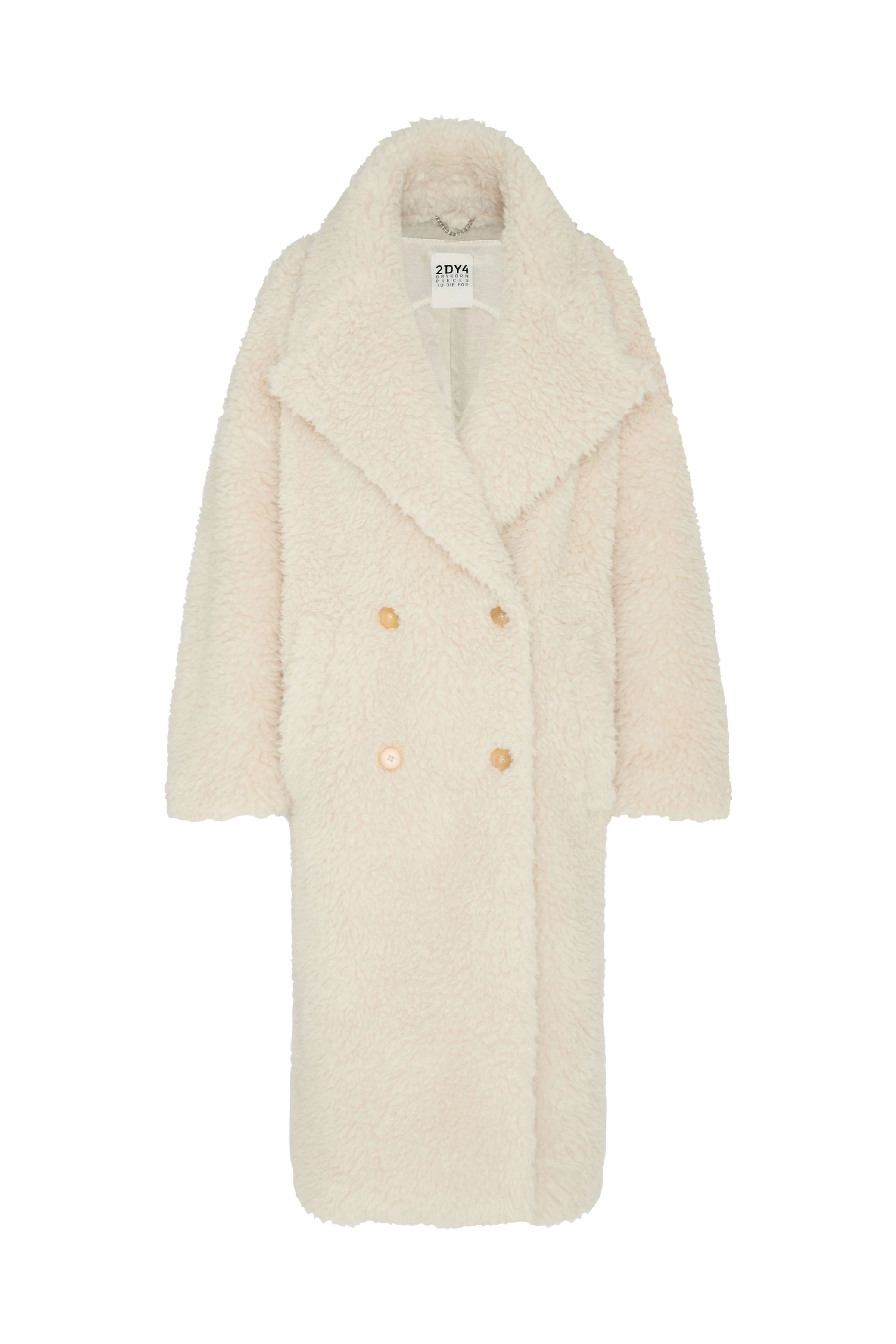 oversized coat in faux-fur alpaca-wool mix