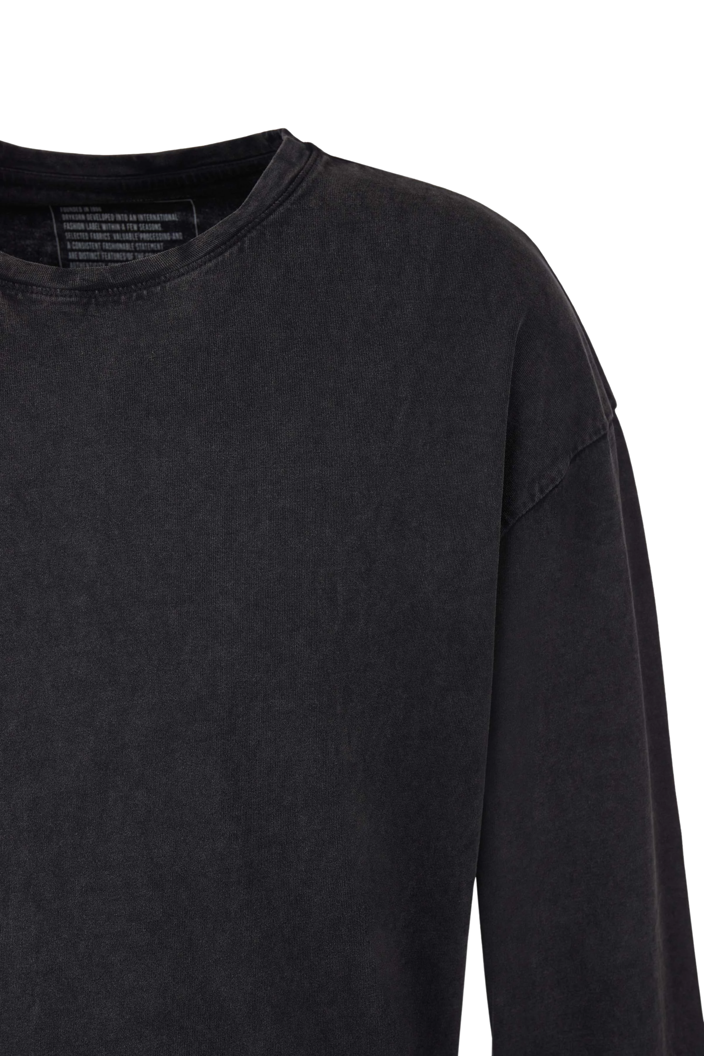 NOVAK - Washed-look longsleeve - men - grey - Freisteller Detailansicht