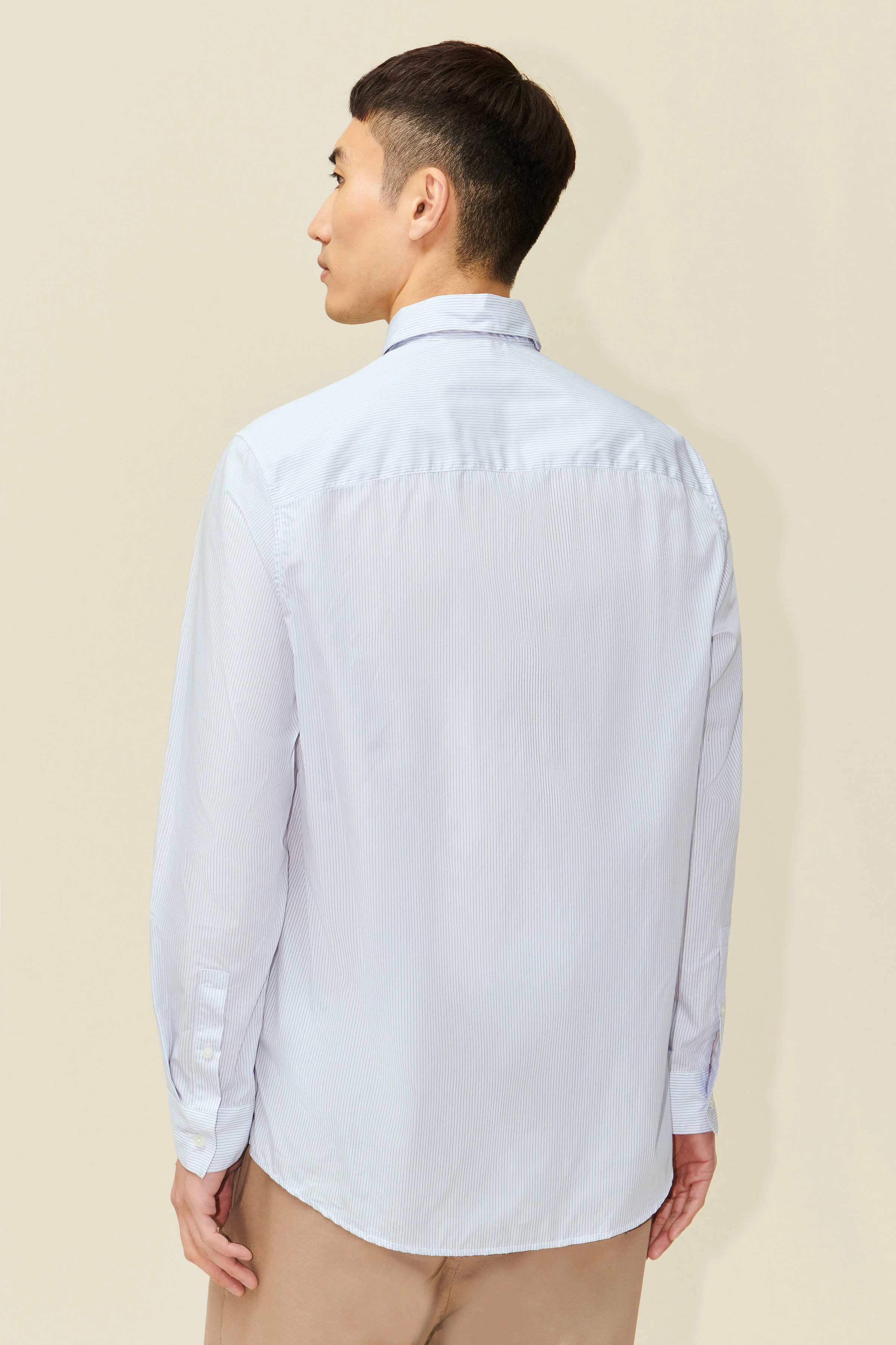 RAMIS - Regular Fit Hemd mit Streifendessin - Herren - blau - Rückansicht