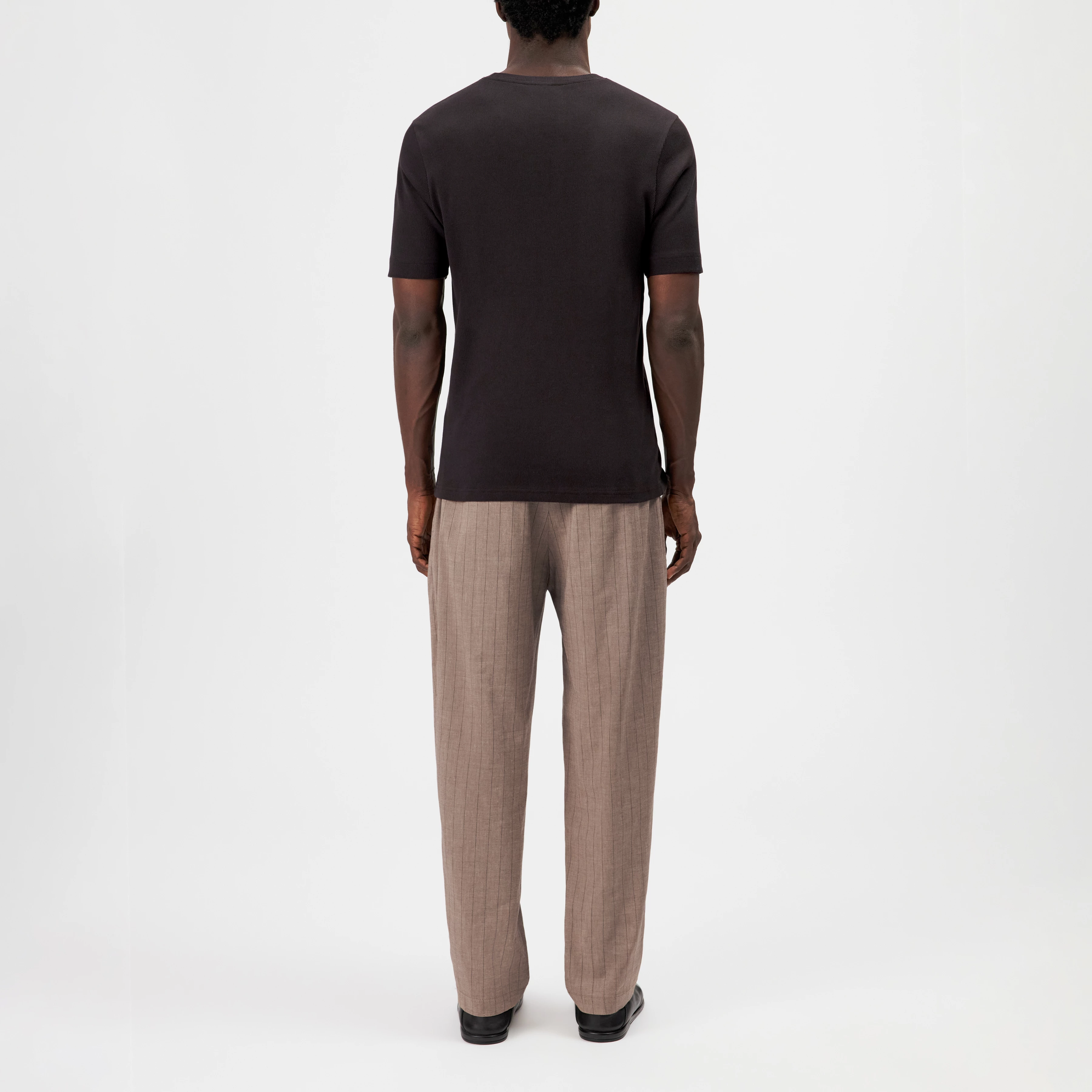 ENIL - Men's slim-fit cotton jersey T-shirt. - men - brown - Rückansicht