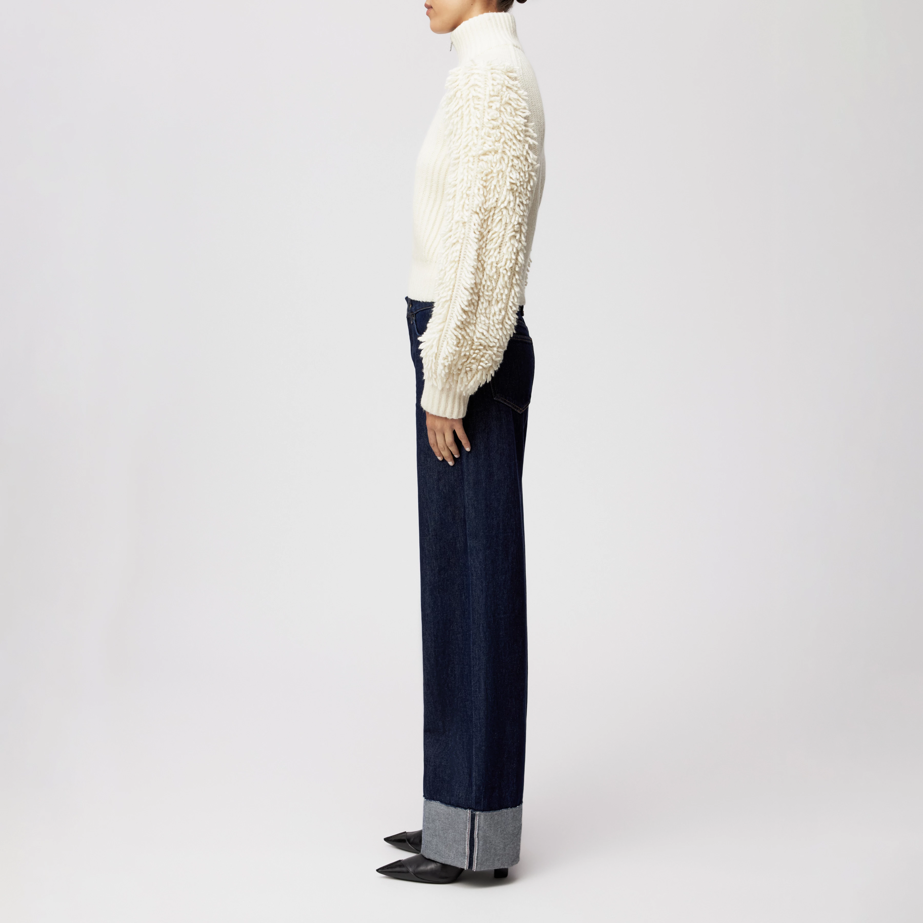BEARANI - Cardigan in virgin wool - women - off white - Seitenansicht