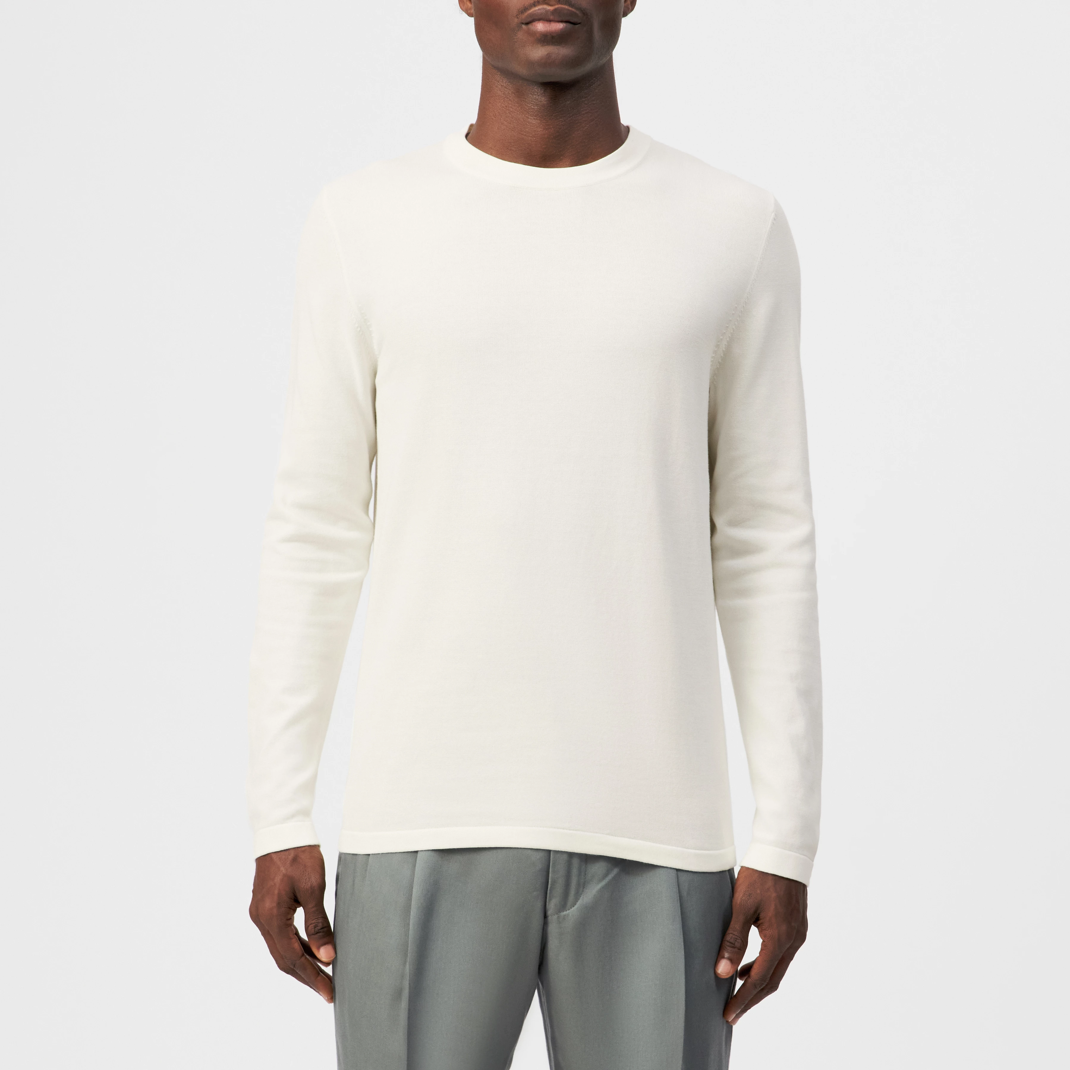 Men knit sweater ZAYN in off white from DRYKORN